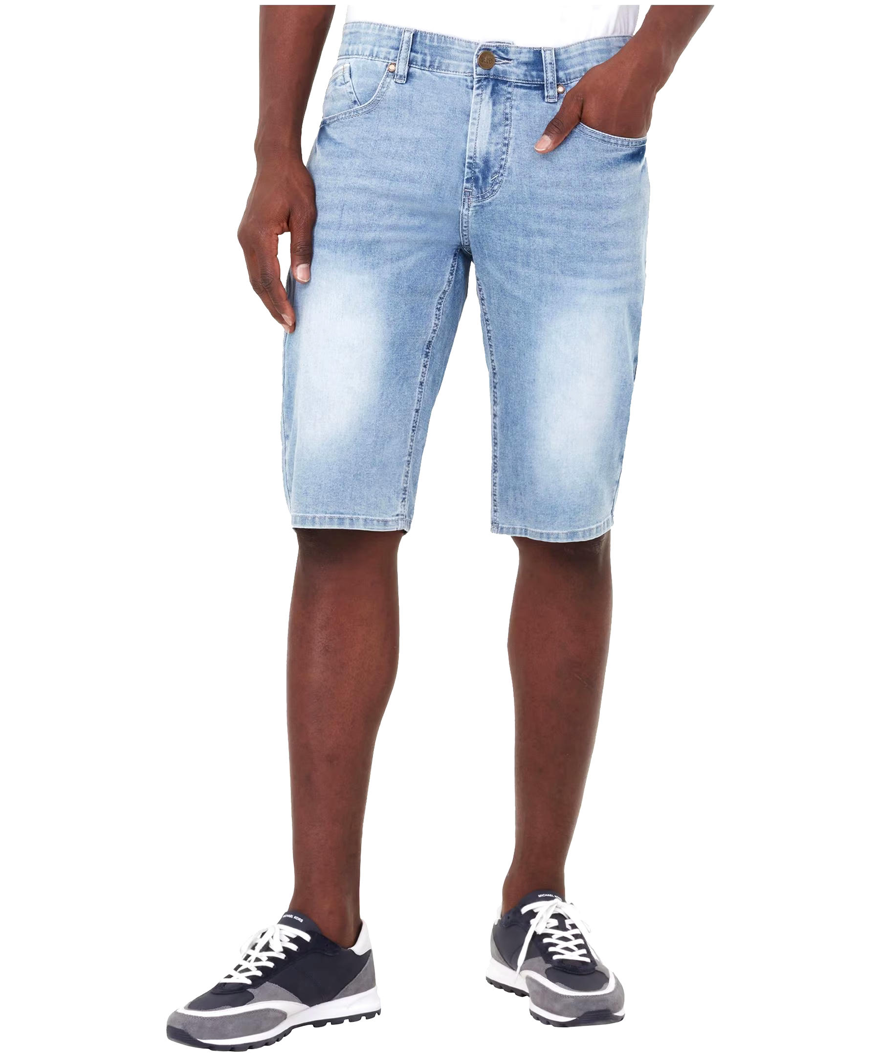 Black Bull Men's Luke Relaxed Fit Lightweight Denim Shorts - Light Wash