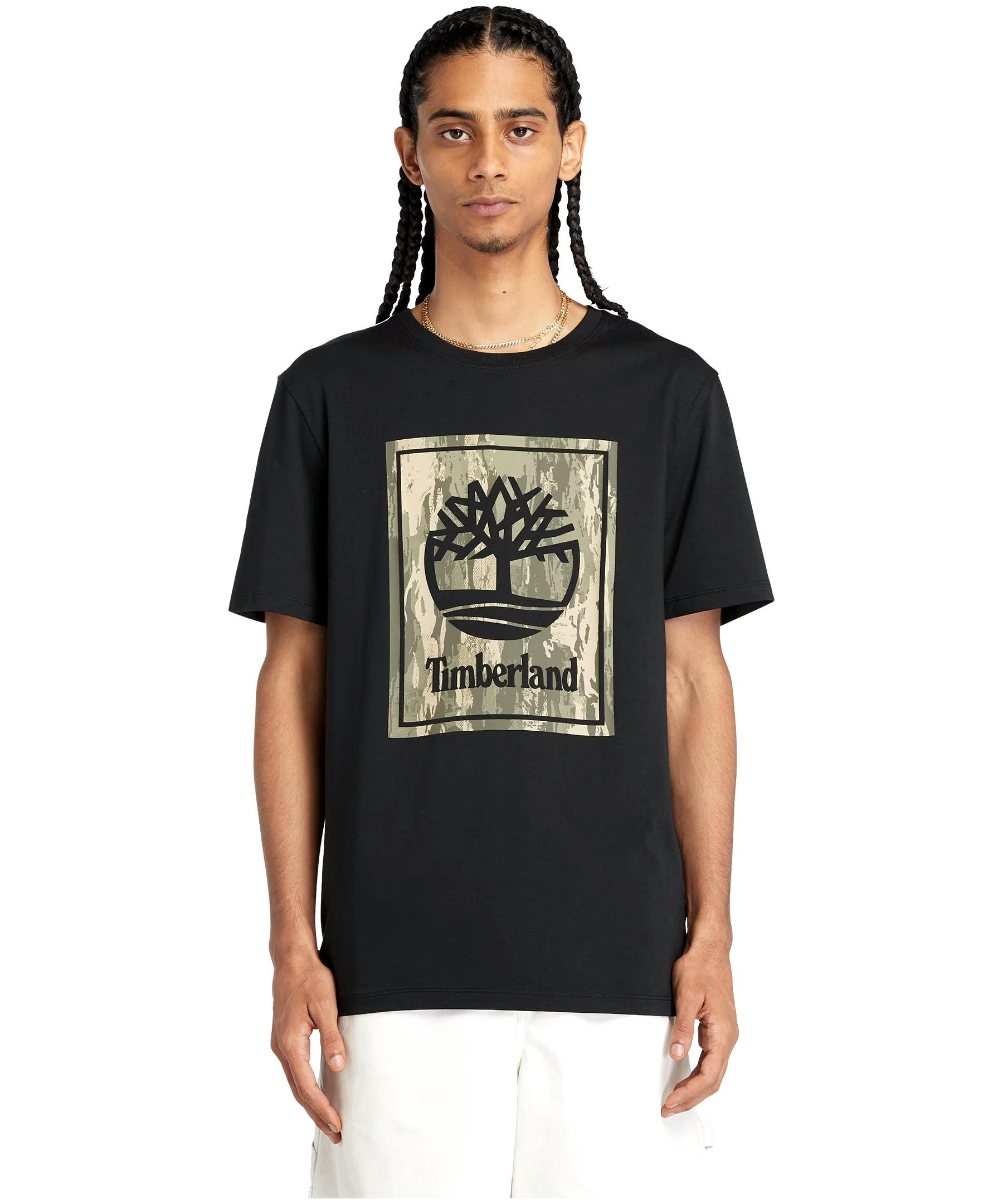 Timberland Men's Square Camo Graphic T Shirt