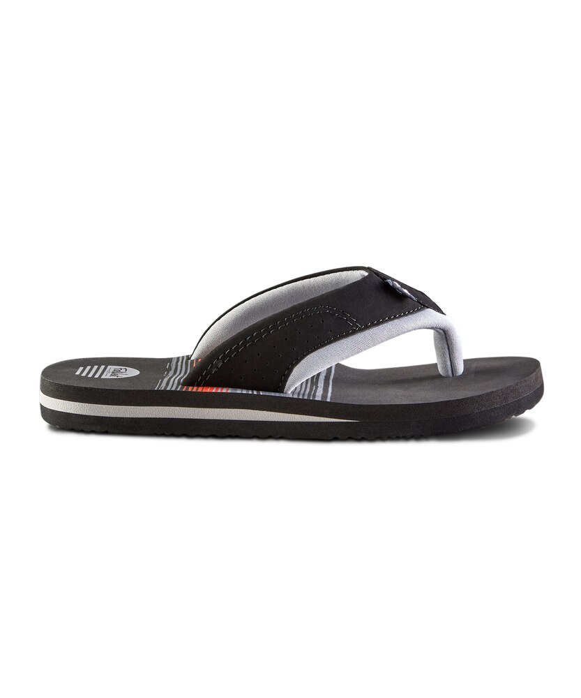 FarWest Boys' Youth Summerland Flip Flops - Black Grey