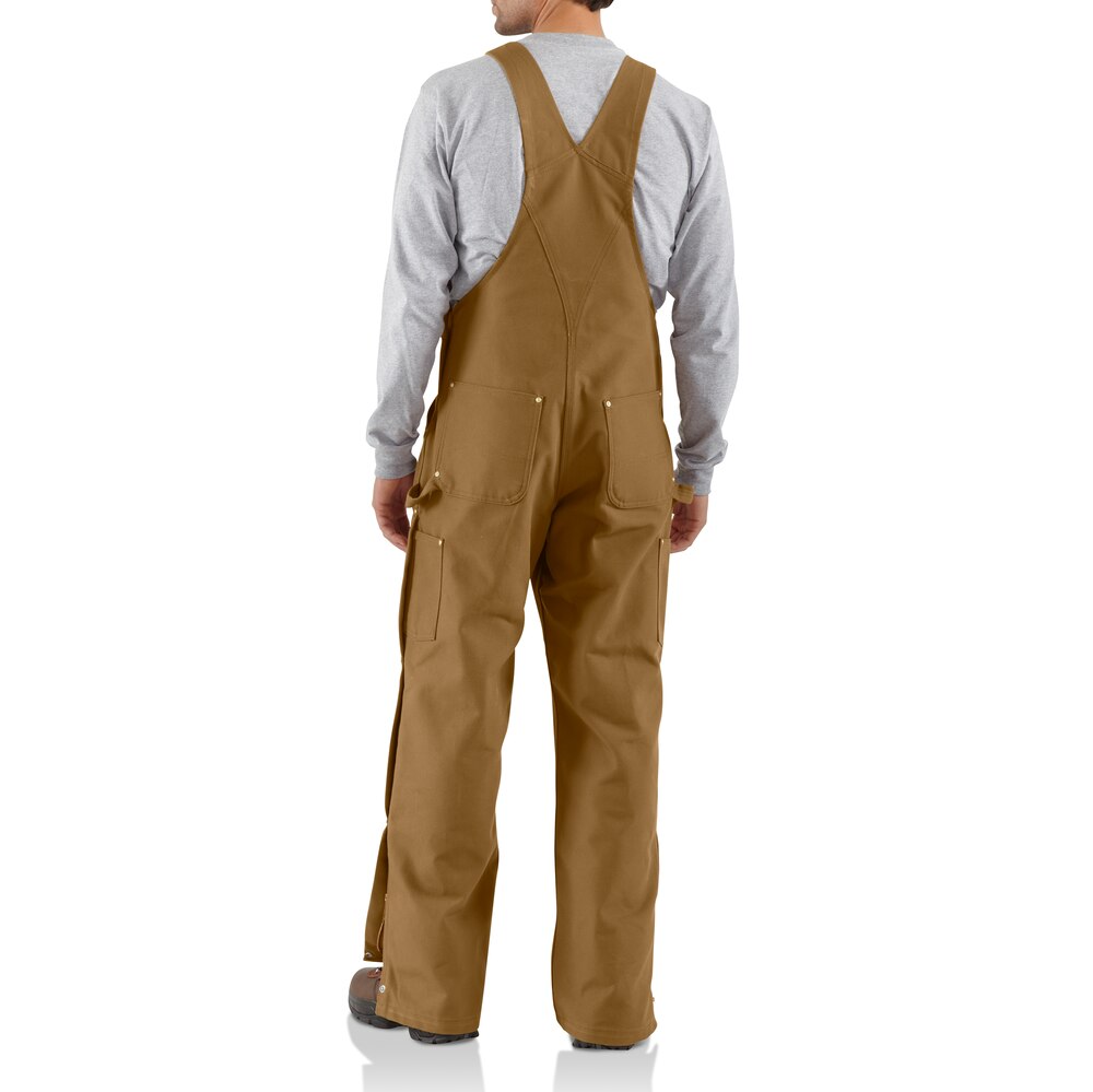 Carhartt Men's R37 Zip-To-Thigh Chap Unlined Front Bib Overall - Brown