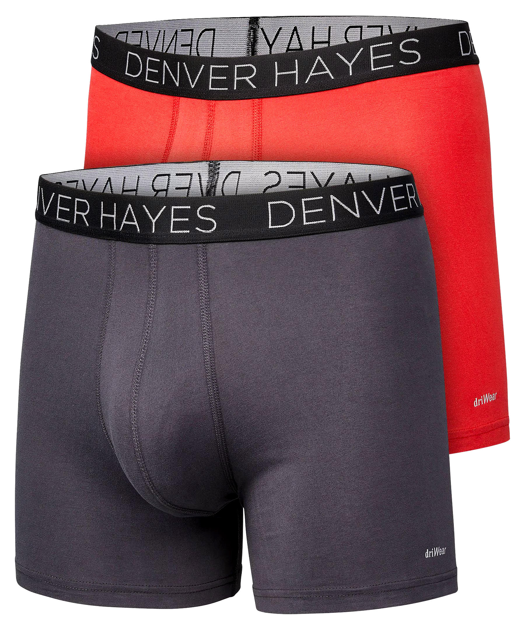 Denver Hayes Men's 2-Pack DriWear Boxer Briefs