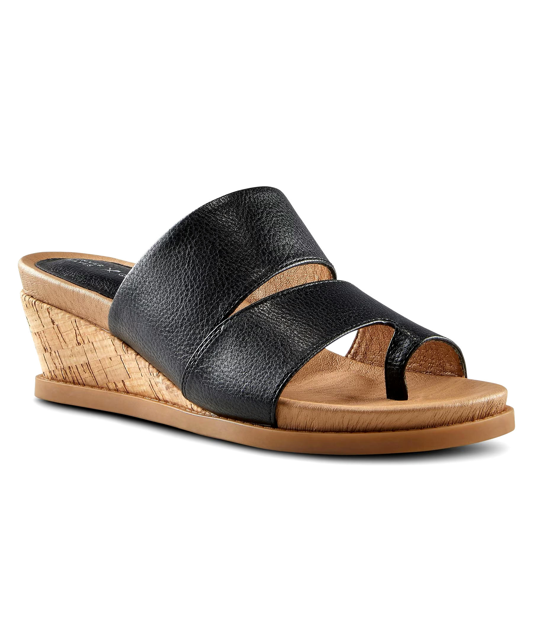 Denver Hayes Women's Whitley Cork Wedge Mule Sandals - Black