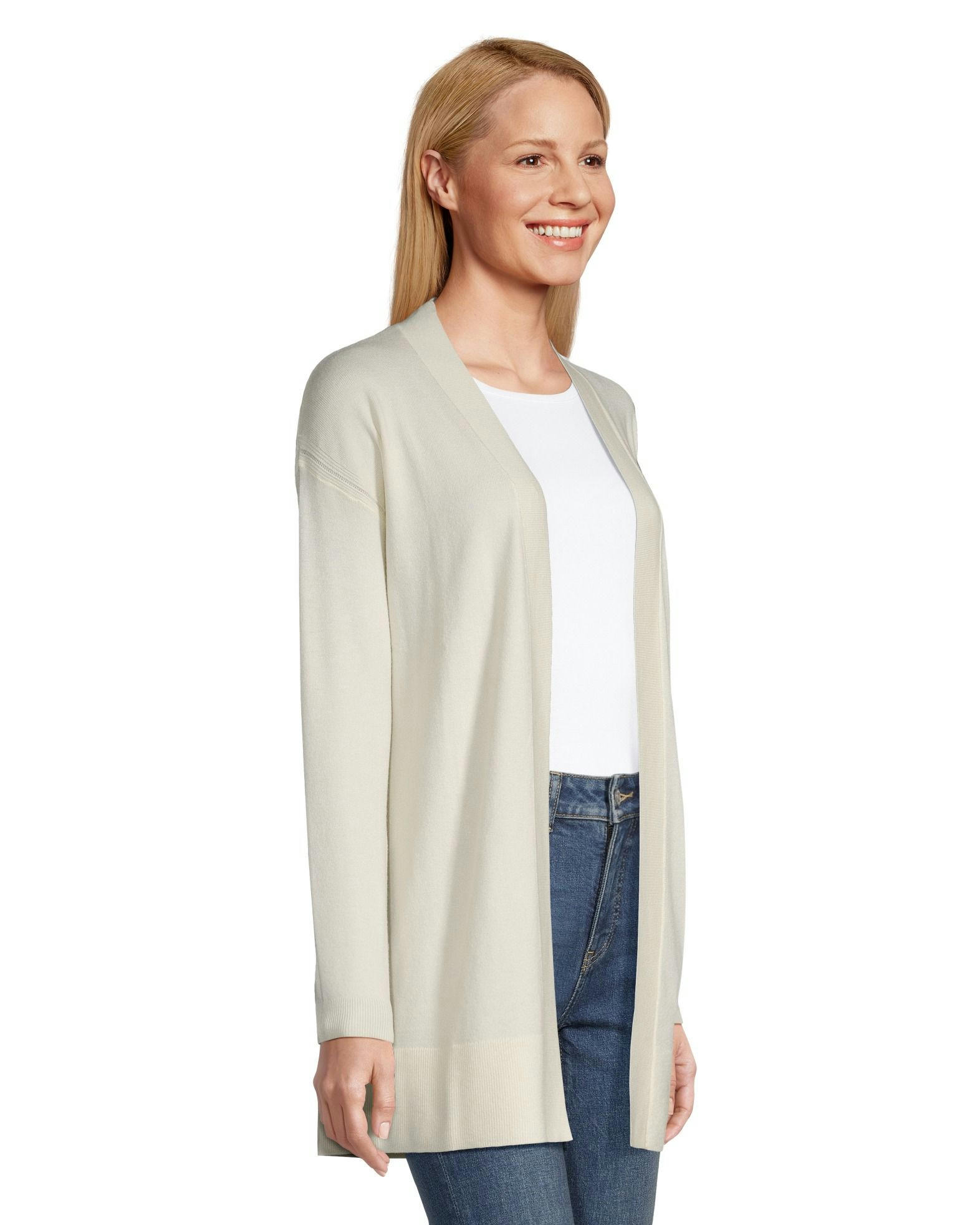 Denver Hayes Women's Knit Semi Fitted Open Cardigan