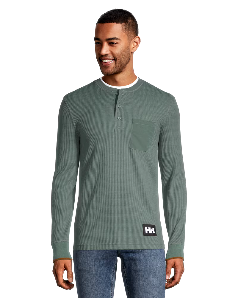 Helly Hansen Men's Long Sleeve Waffle Knit Henley Shirt