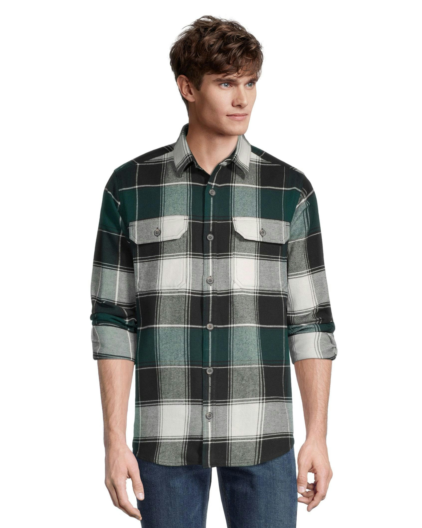 WindRiver Men's Heritage Fashion Stretch Flannel Shirt