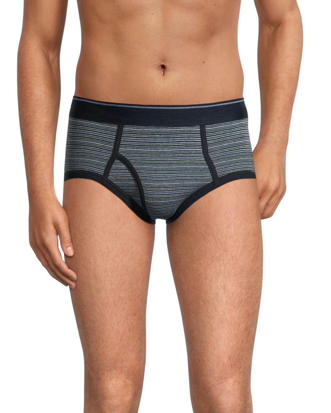 Denver Hayes Men's 3 Pack Yarn Dye Basic Briefs