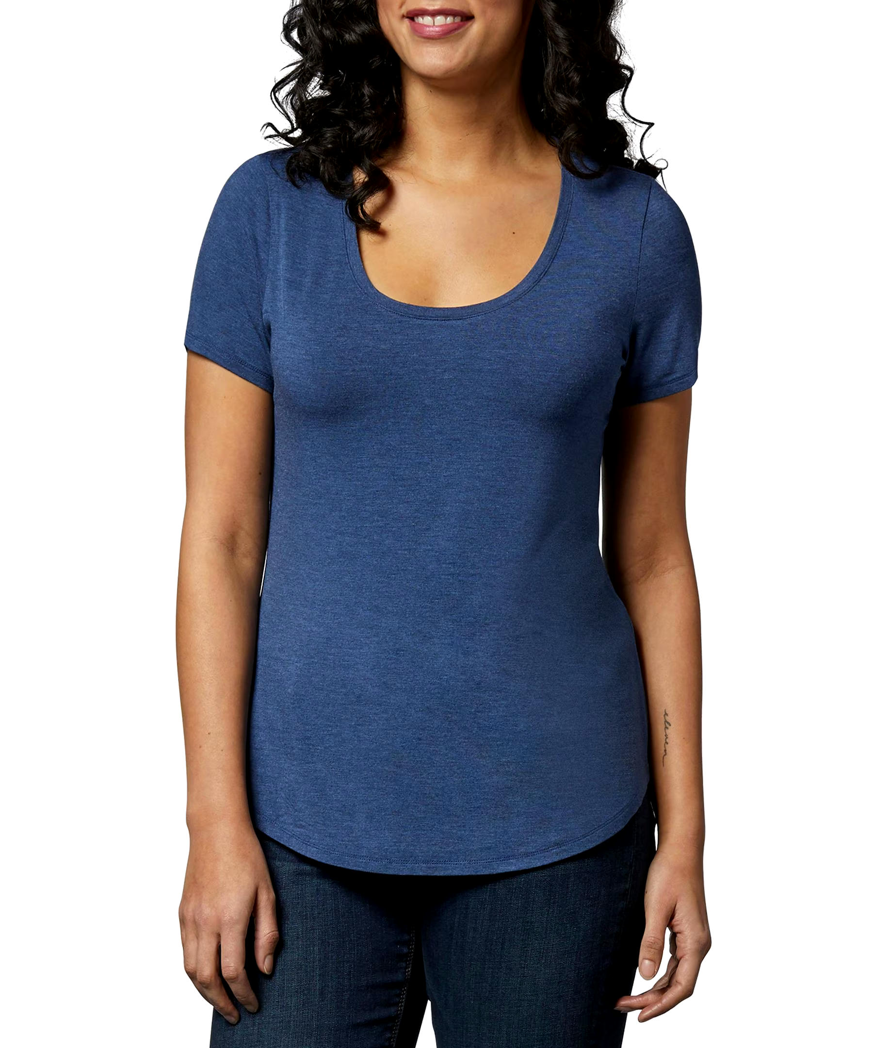 Denver Hayes Women's Relaxed Fit Scoop Neck T Shirt