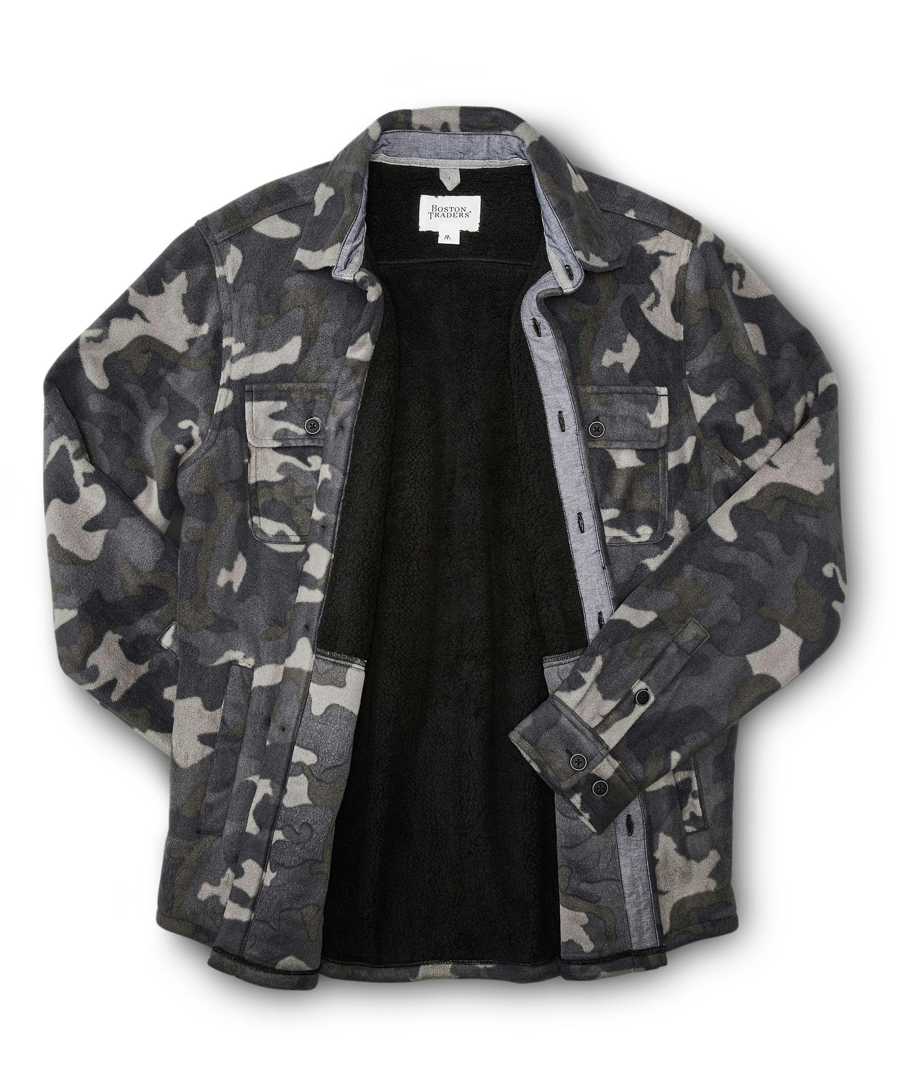 Boston Traders Men's Bonded Polar Plaid Shacket