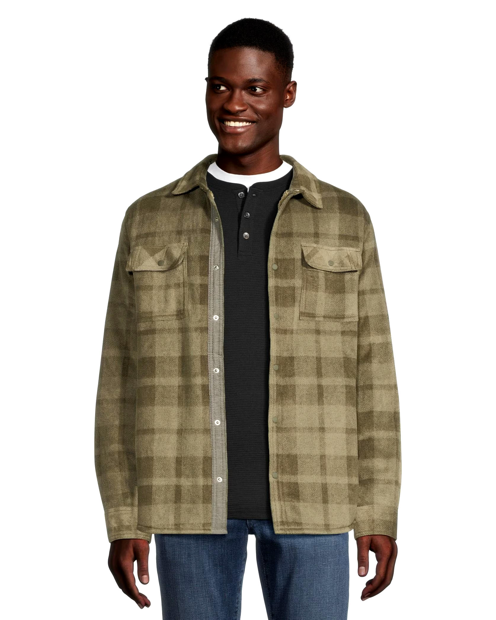 Voyager Men's Sherpa Lined Fleece Shacket