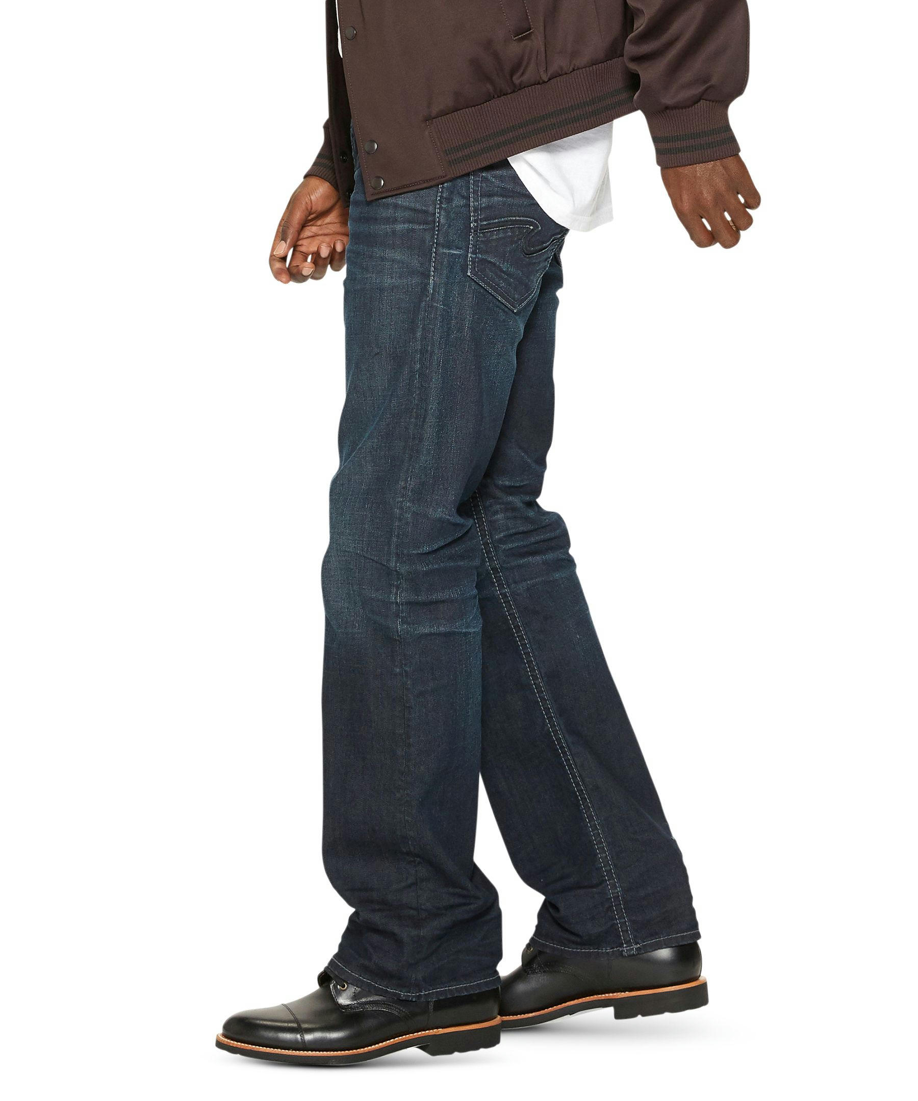 Silver Men's Zac Relaxed Straight Leg Jeans - Dark Wash