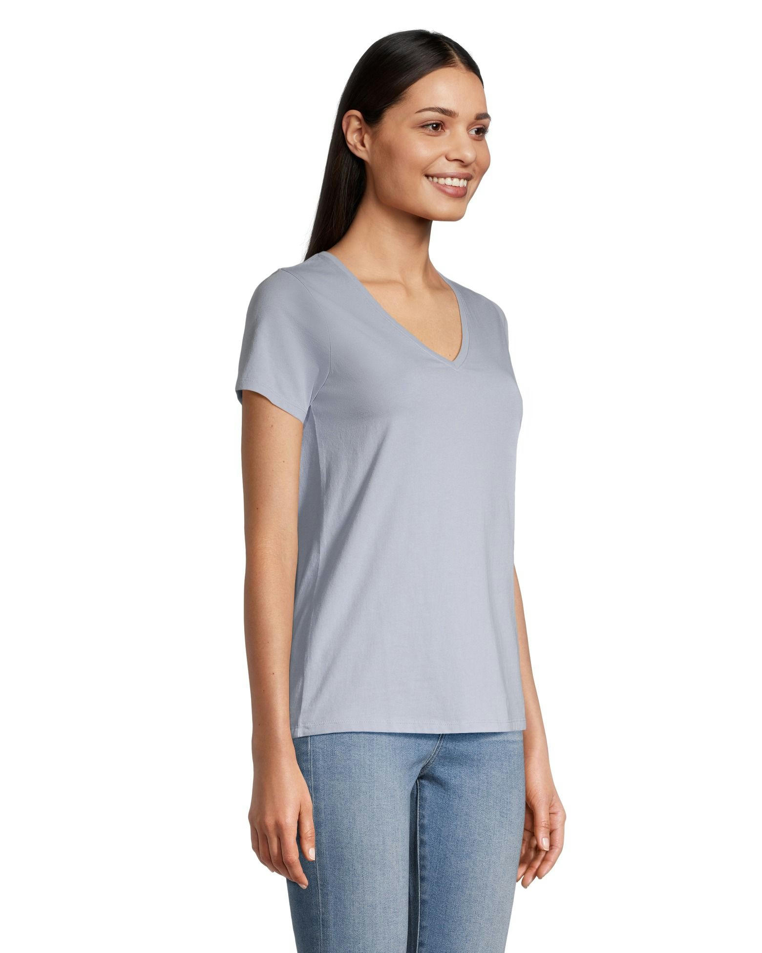 Denver Hayes Women's Semi Fitted V Neck T Shirt