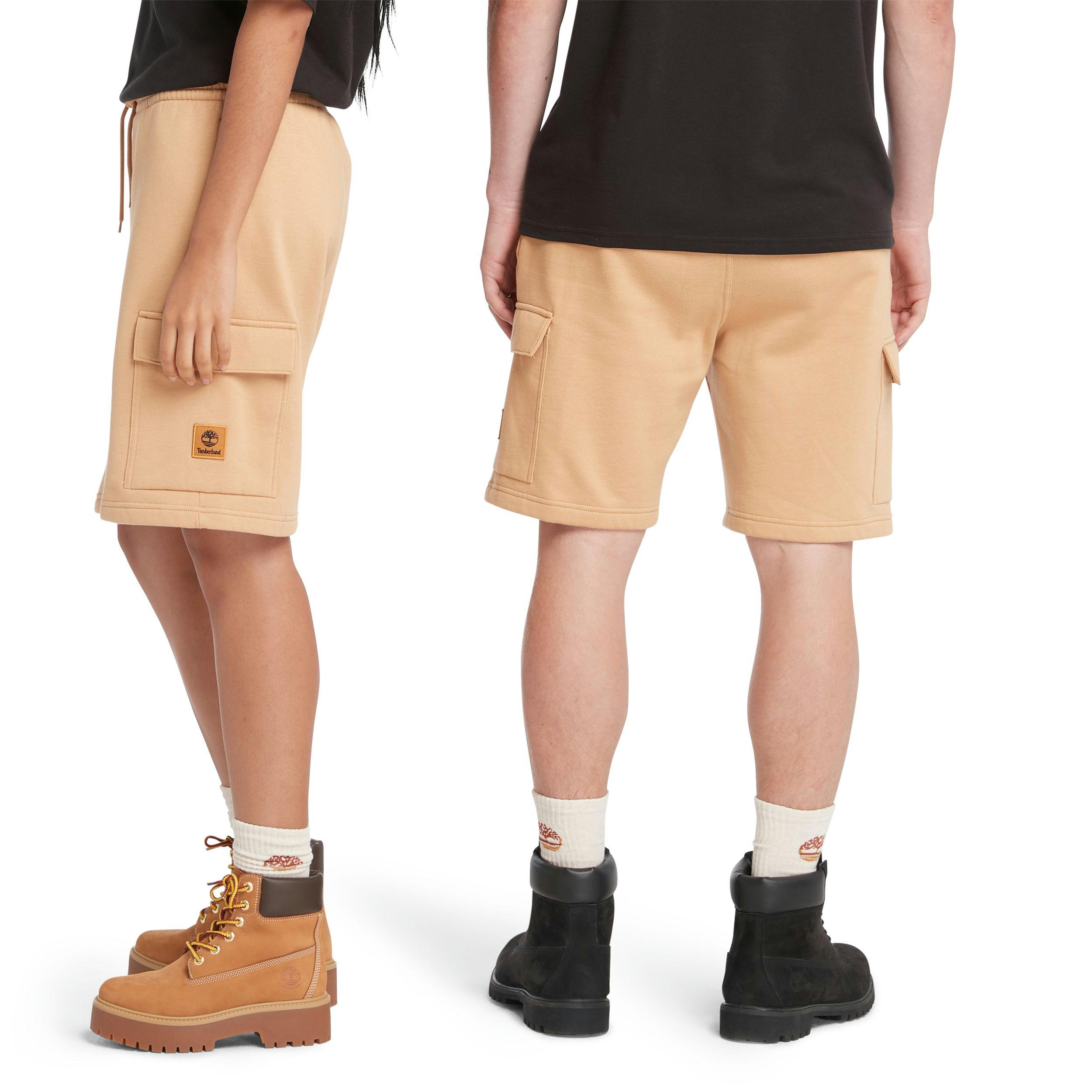 Timberland Men's Fleece Woven Badge Sweatshorts