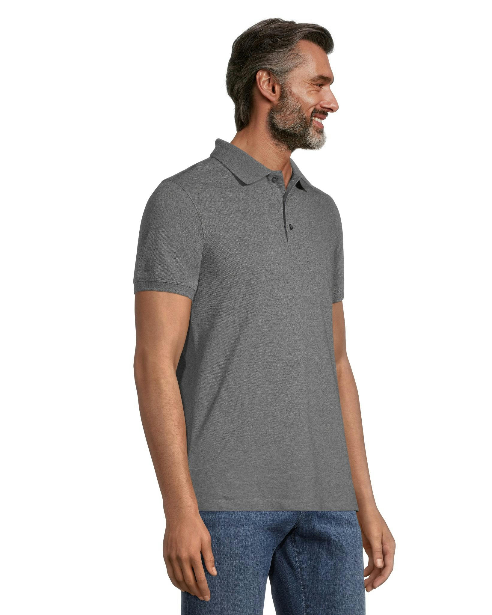 Denver Hayes Men's 50 Wash Modern Fit Stretch Pique Polo Shirt