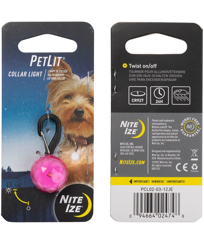 Nite Ize Petlit Collar Light Pink Jewel
