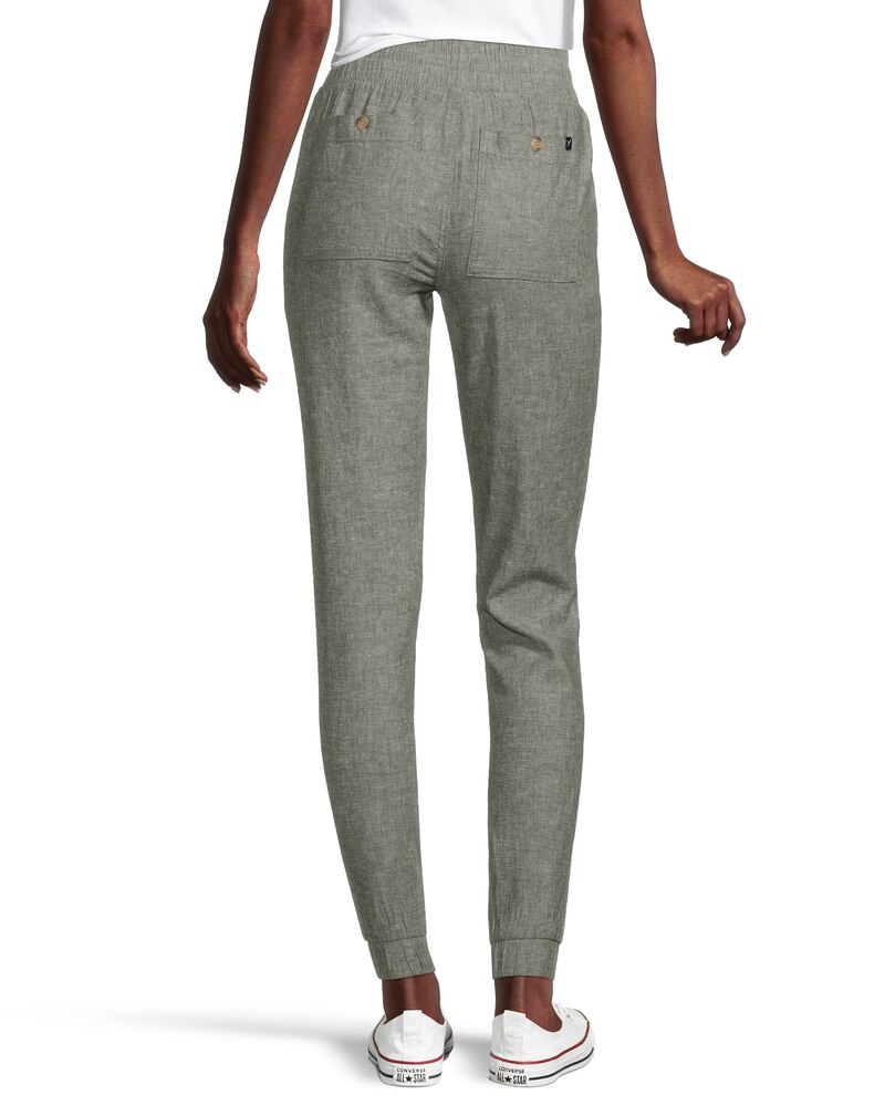 Denver Hayes Women's Linen High Rise Jogger Pants