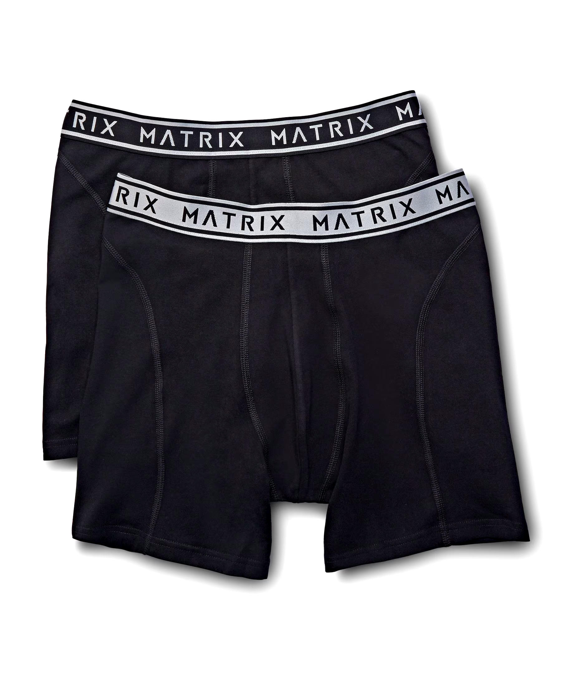 Matrix Men's 2 Pack Cotton Stretch Boxer Briefs Underwear