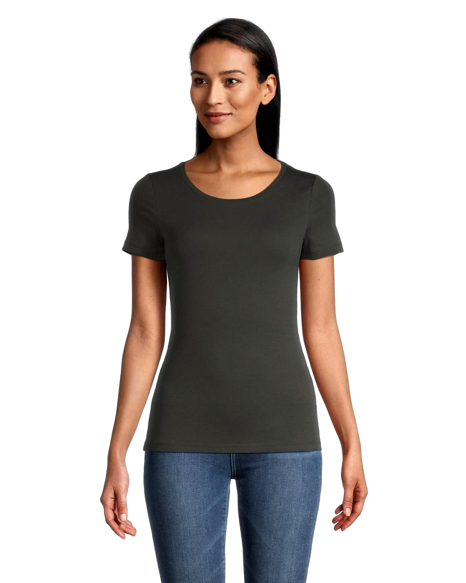 Denver Hayes Women's Fitted Scoop Neck T Shirt