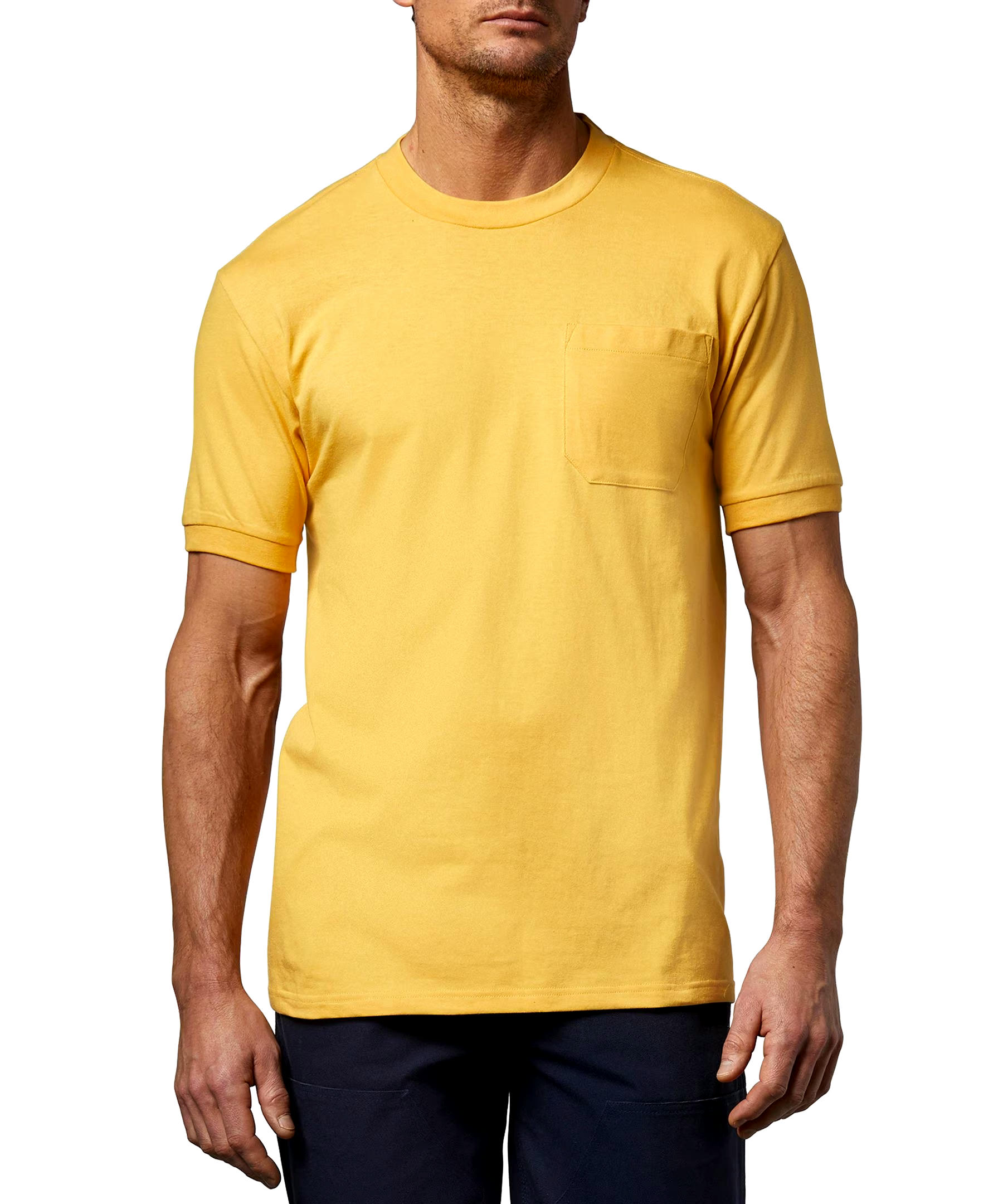 Aggressor Men's Crewneck Short Sleeve Solid Work T-Shirt With FRESHTECH