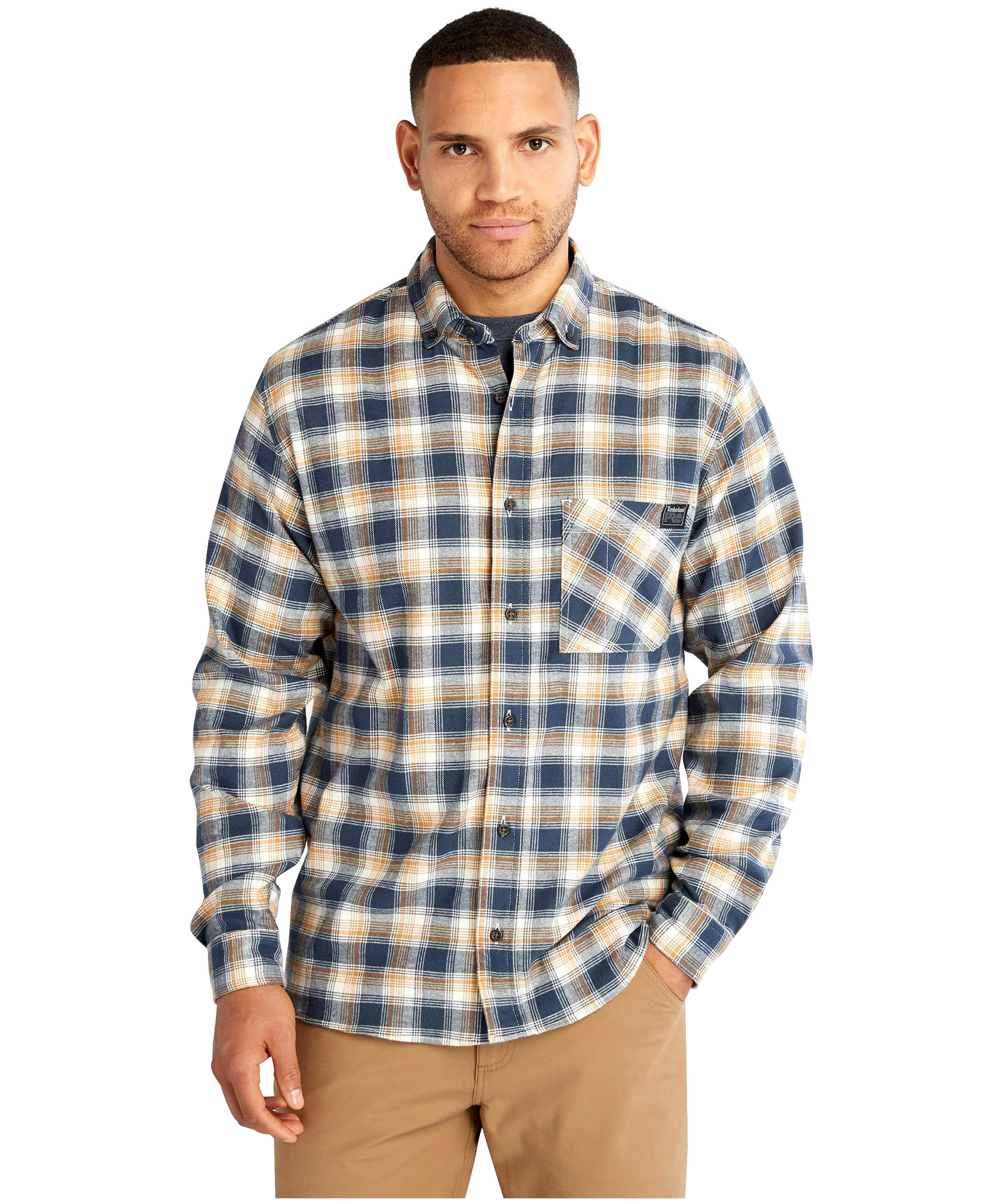 Timberland Pro Men's Woodfort Lightweight Long Sleeve Original Fit Flannel Shirt