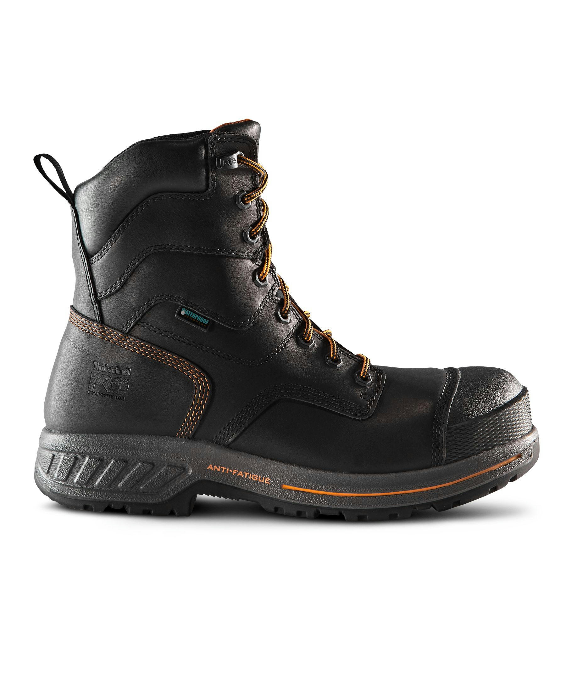 Timberland PRO Men's Endurance HD 8 Inch Composite Toe Composite Plate Work Boots - Black