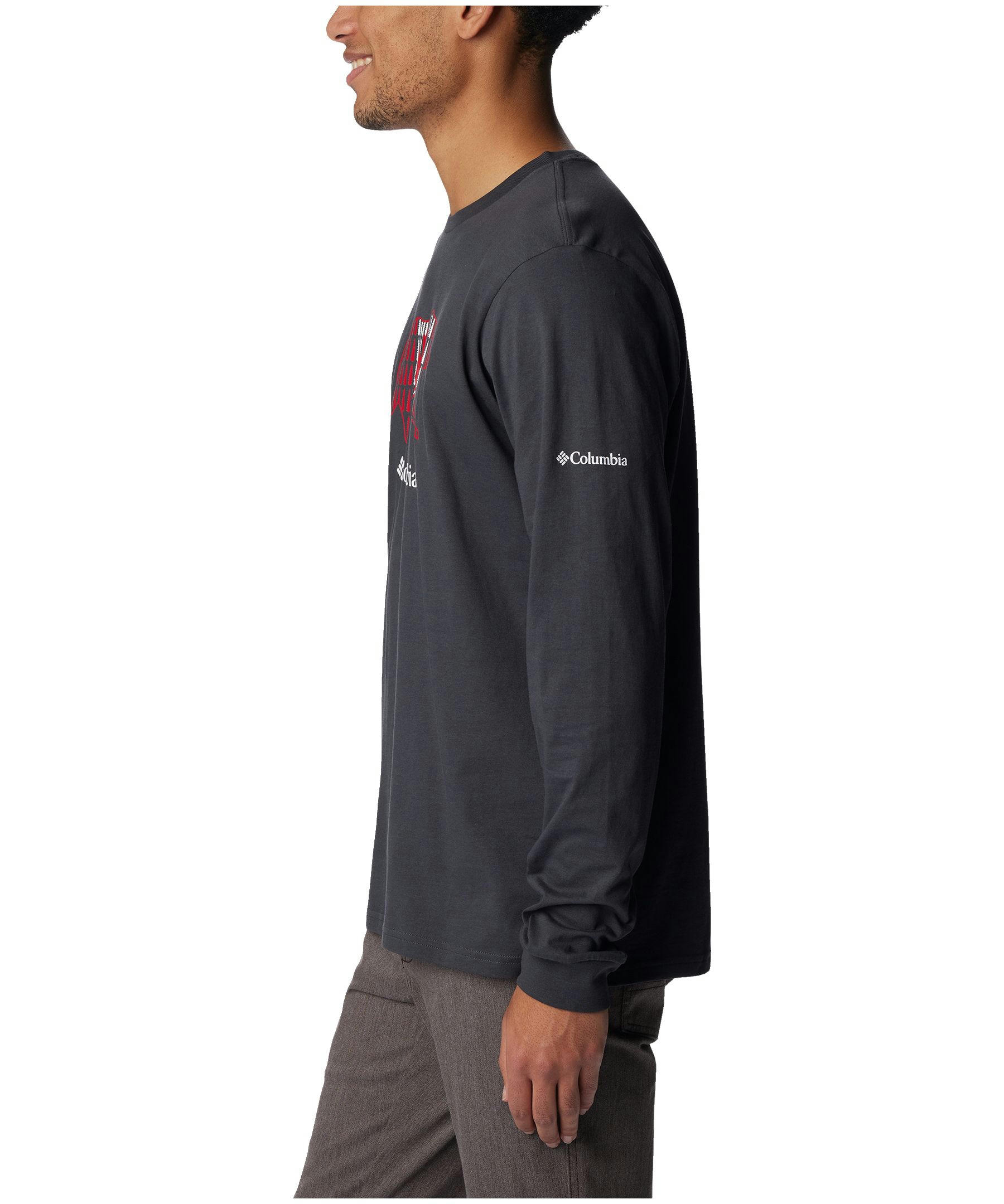 Columbia Men's Rockaway River Long Sleeve Crewneck Graphic T Shirt