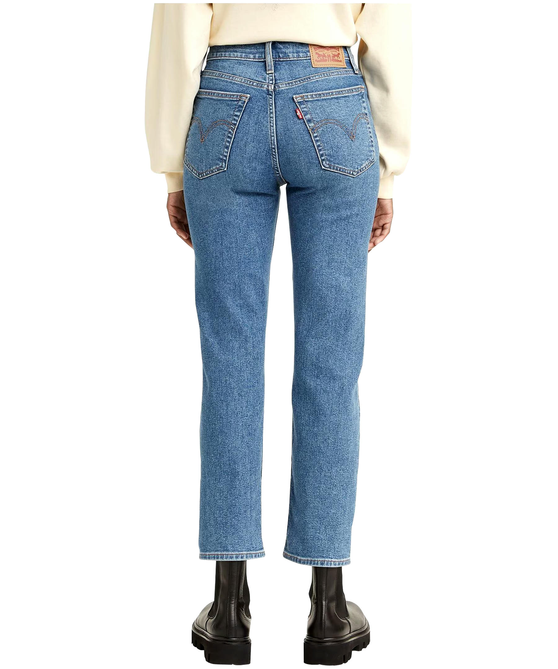 Levi's Women's Wedgie High Rise Straight Jeans Love In The Mist - Medium Stone Wash