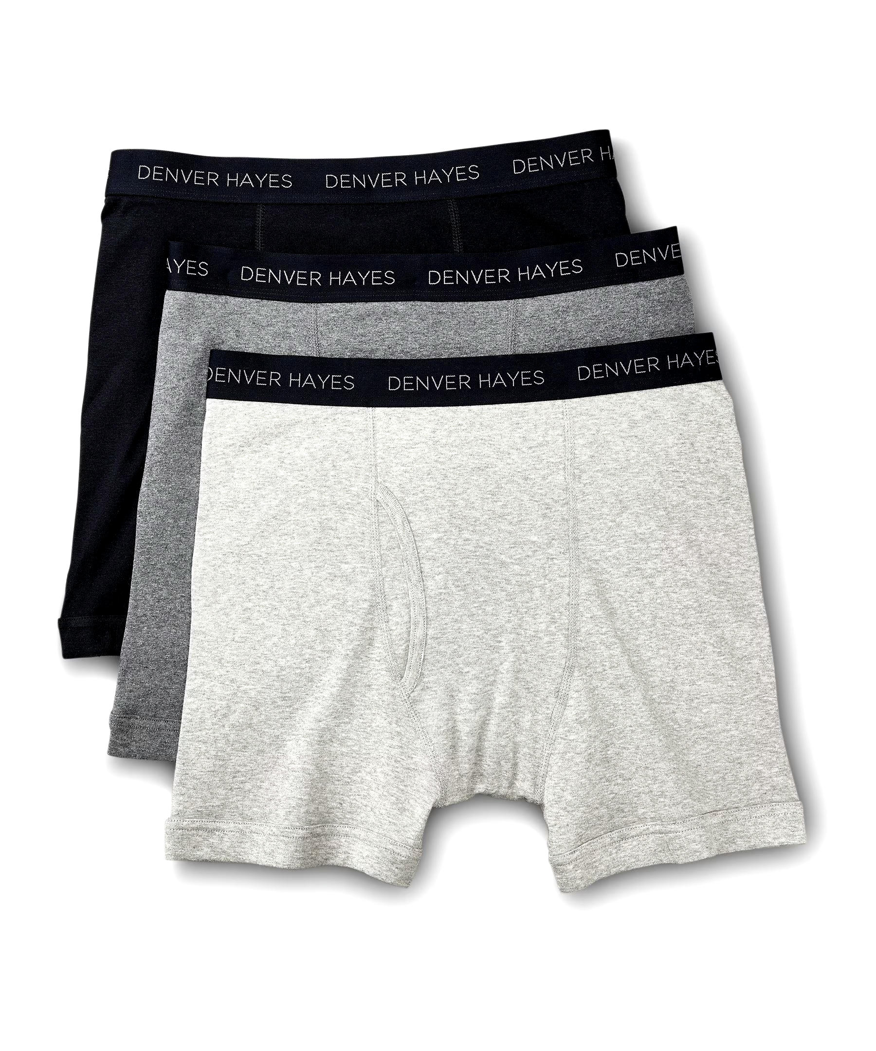 Denver Hayes Men's 3 Pack Underwear Classic Boxer Briefs