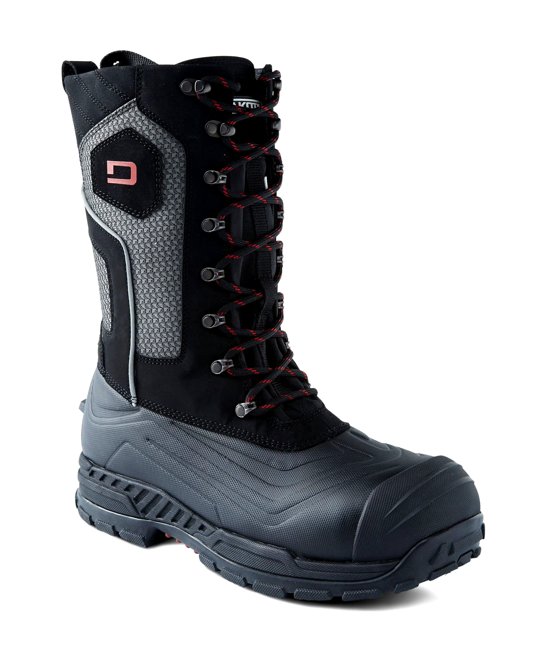 Dakota WorkPro Series Women's Composite Toe Composite Plate IceFX Felt Pack Winter Boots - Black Charcoal Red