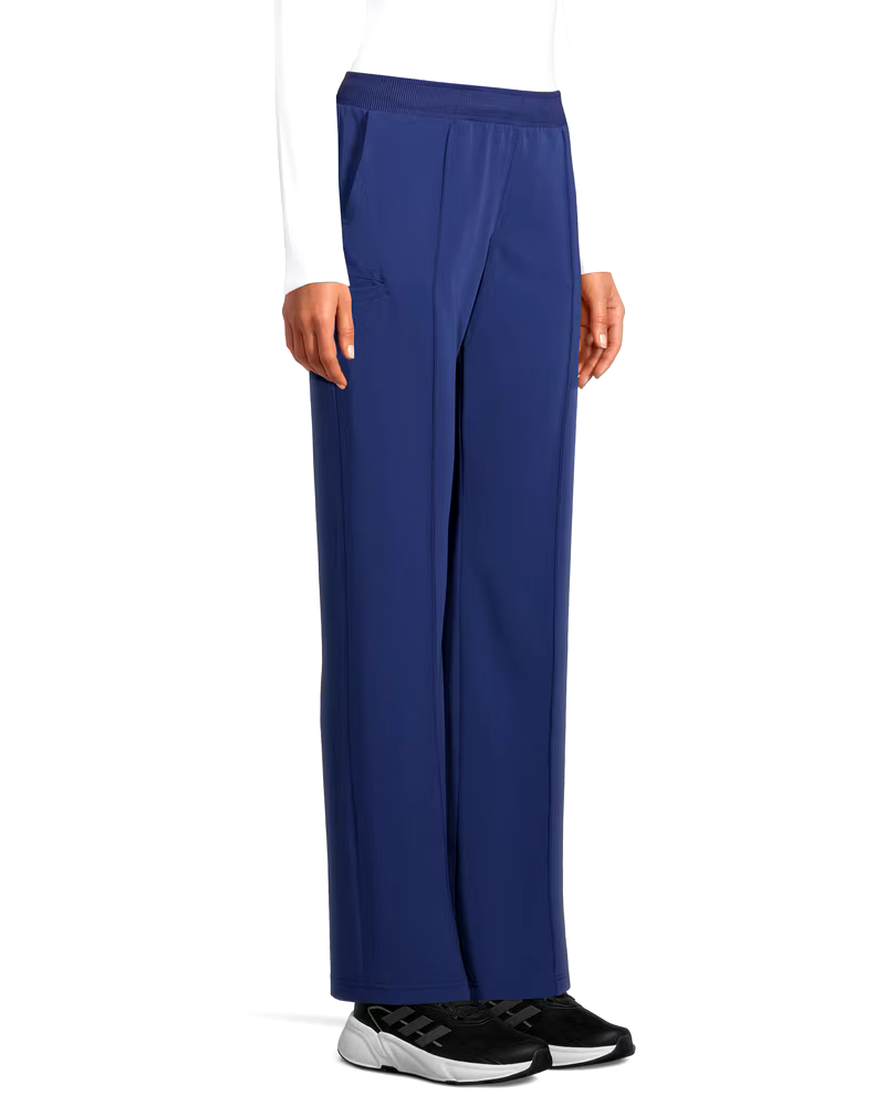 Women's Comfort Waist Wide Leg Scrub Pants - Navy