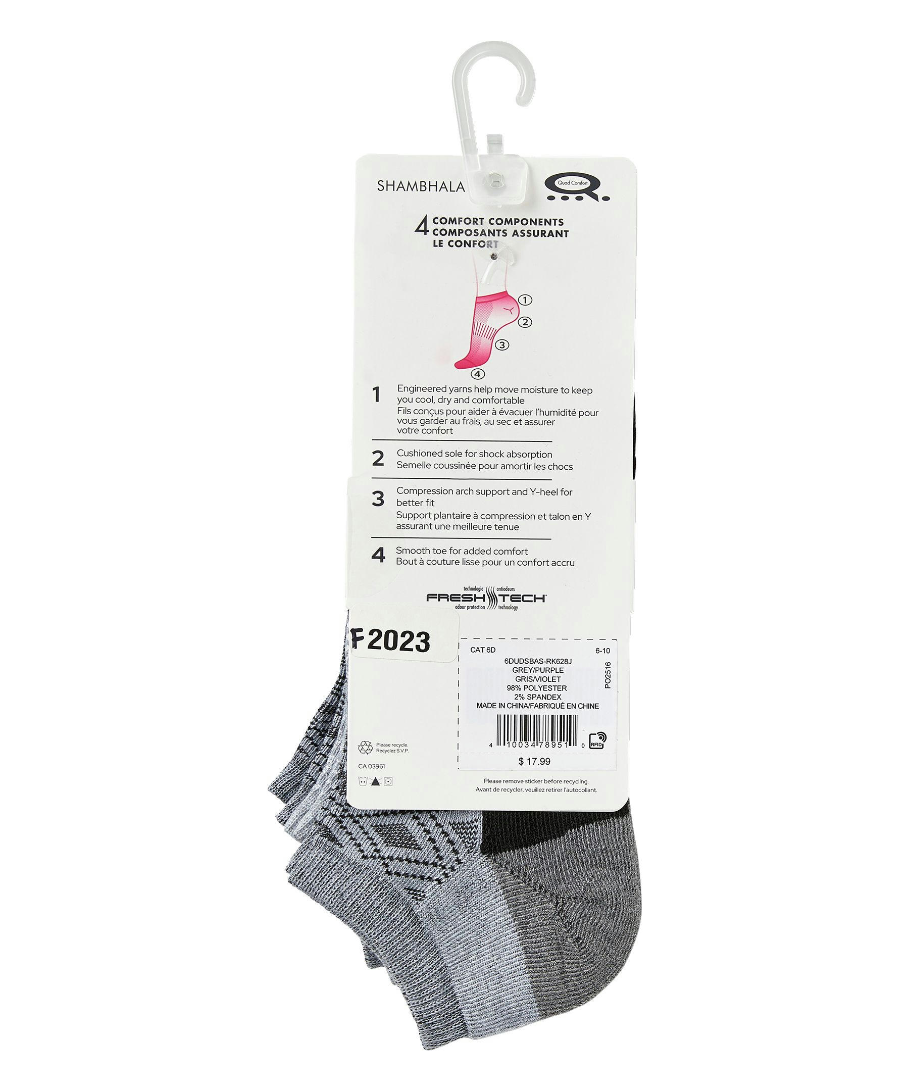 Shambhala Women's 3-Pack Low Cut Sport Socks