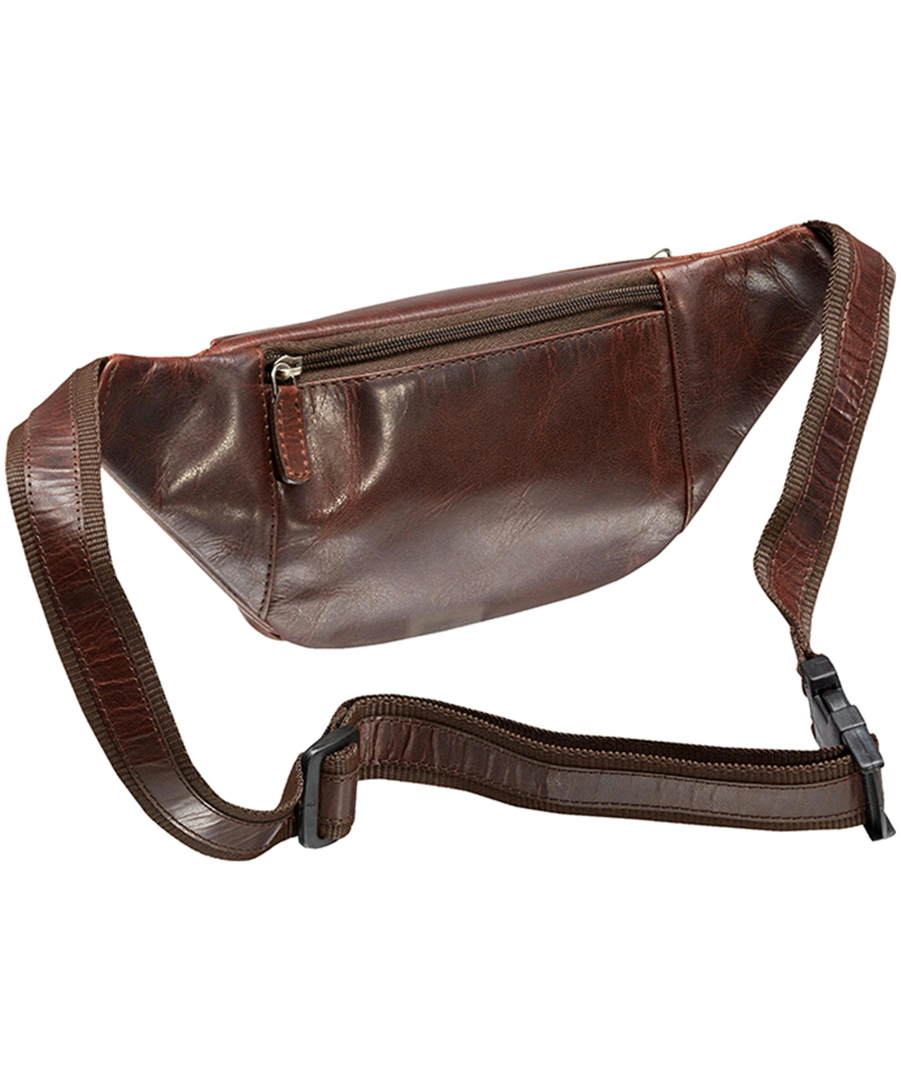 Mancini Leather Goods Women's Buffalo Classic Waist Bag Brown