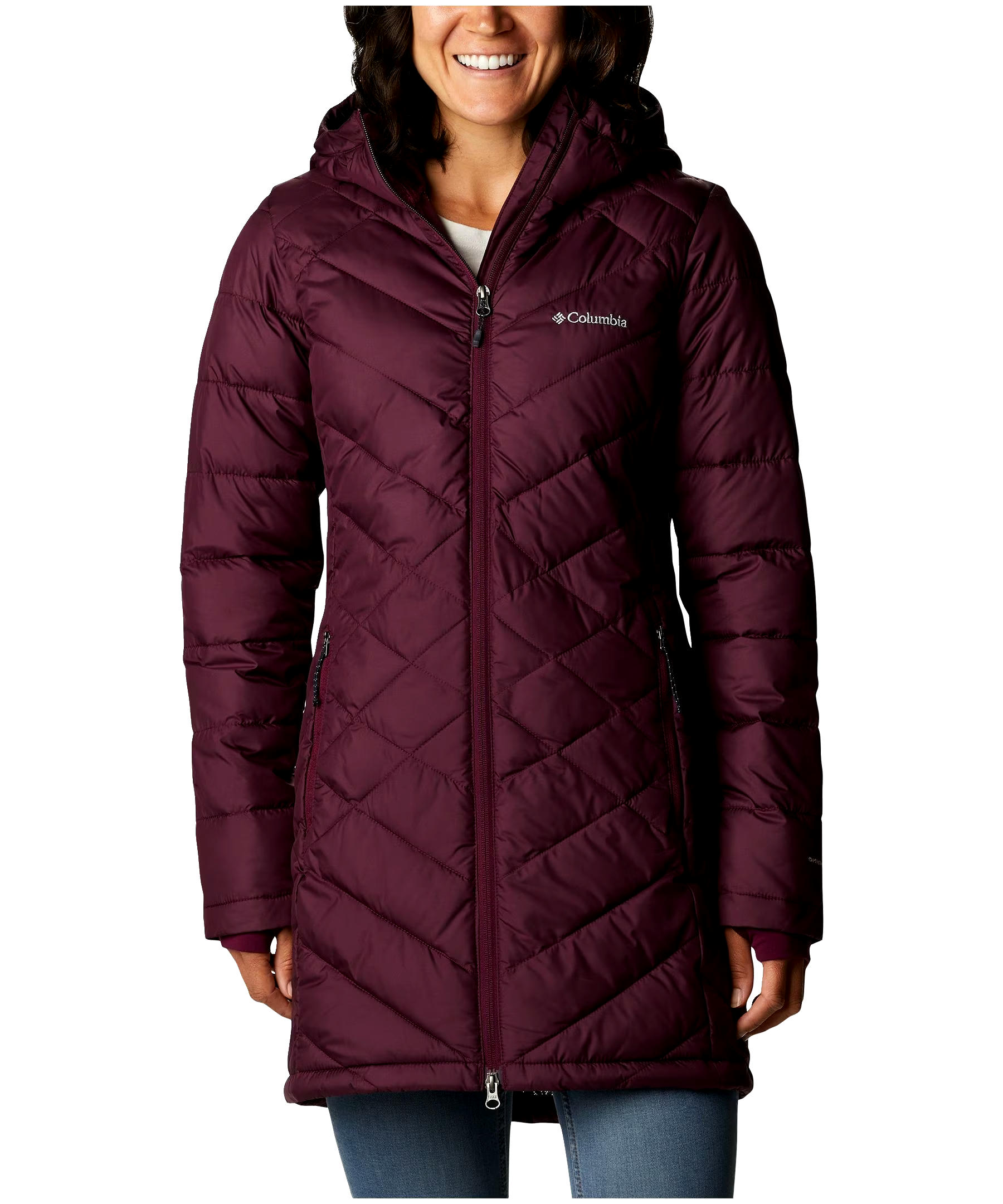 Columbia Women's Heavenly Omni-Heat Water Resistant Insulated Long Hooded Jacket