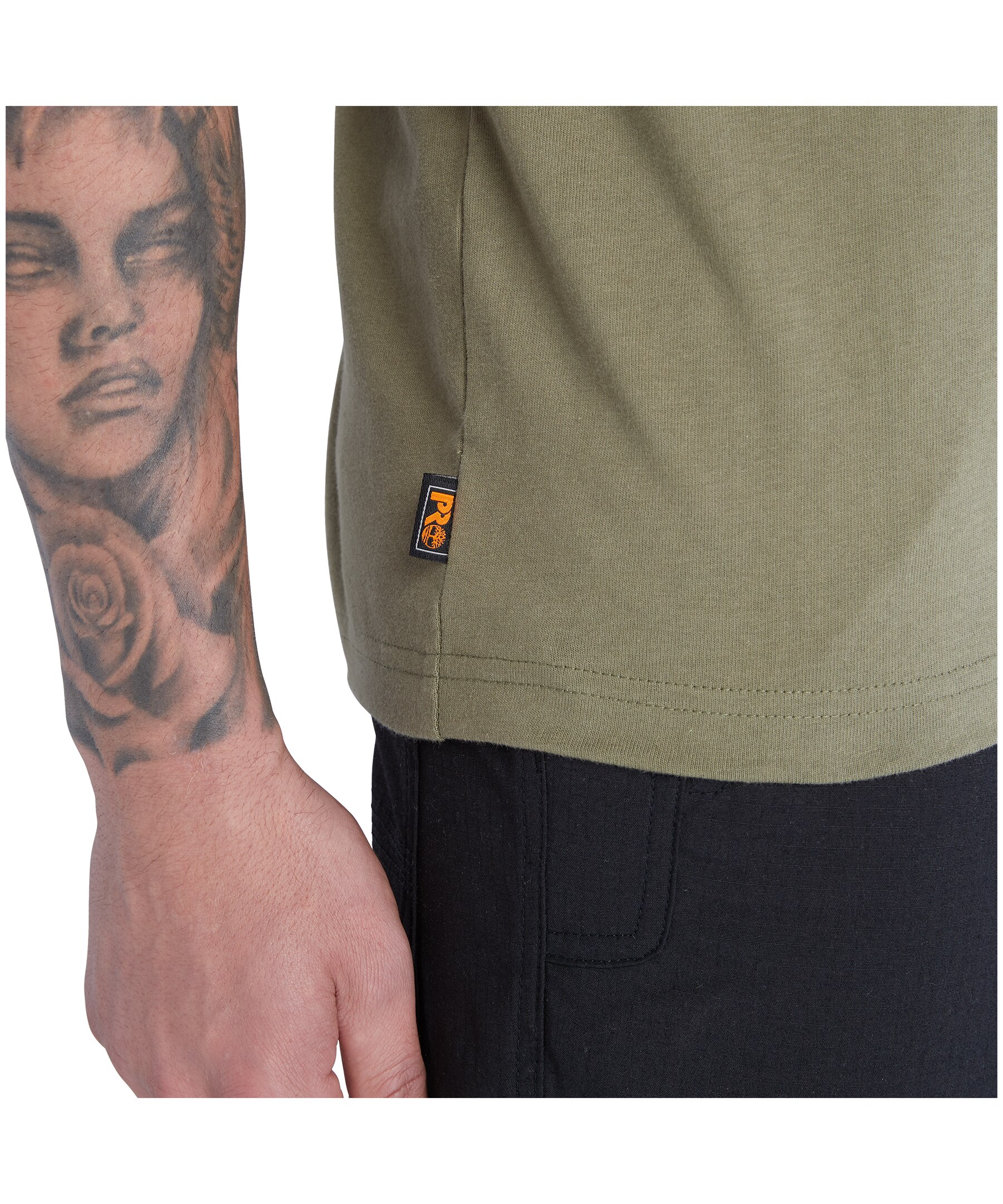 Men's Reflective Logo Crewneck Cotton Work T Shirt