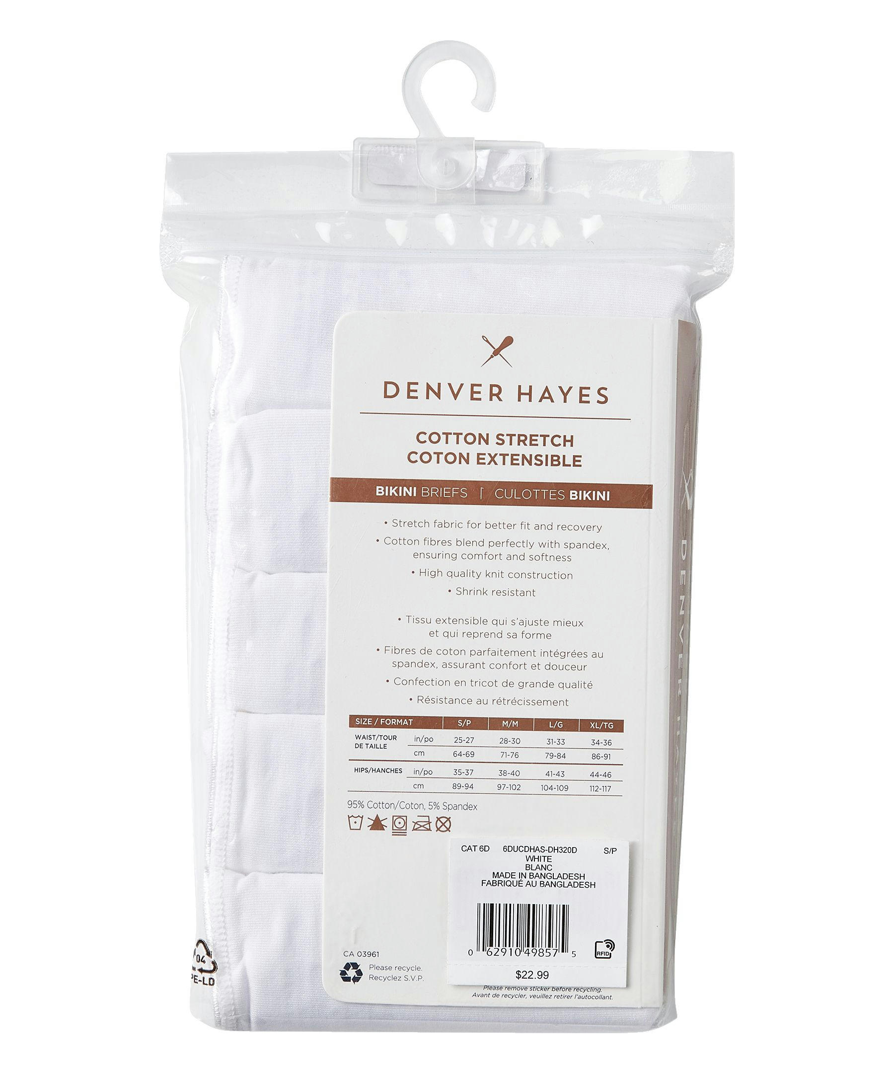 Denver Hayes Women's 5 Pack Cotton Stretch Bikini Panty