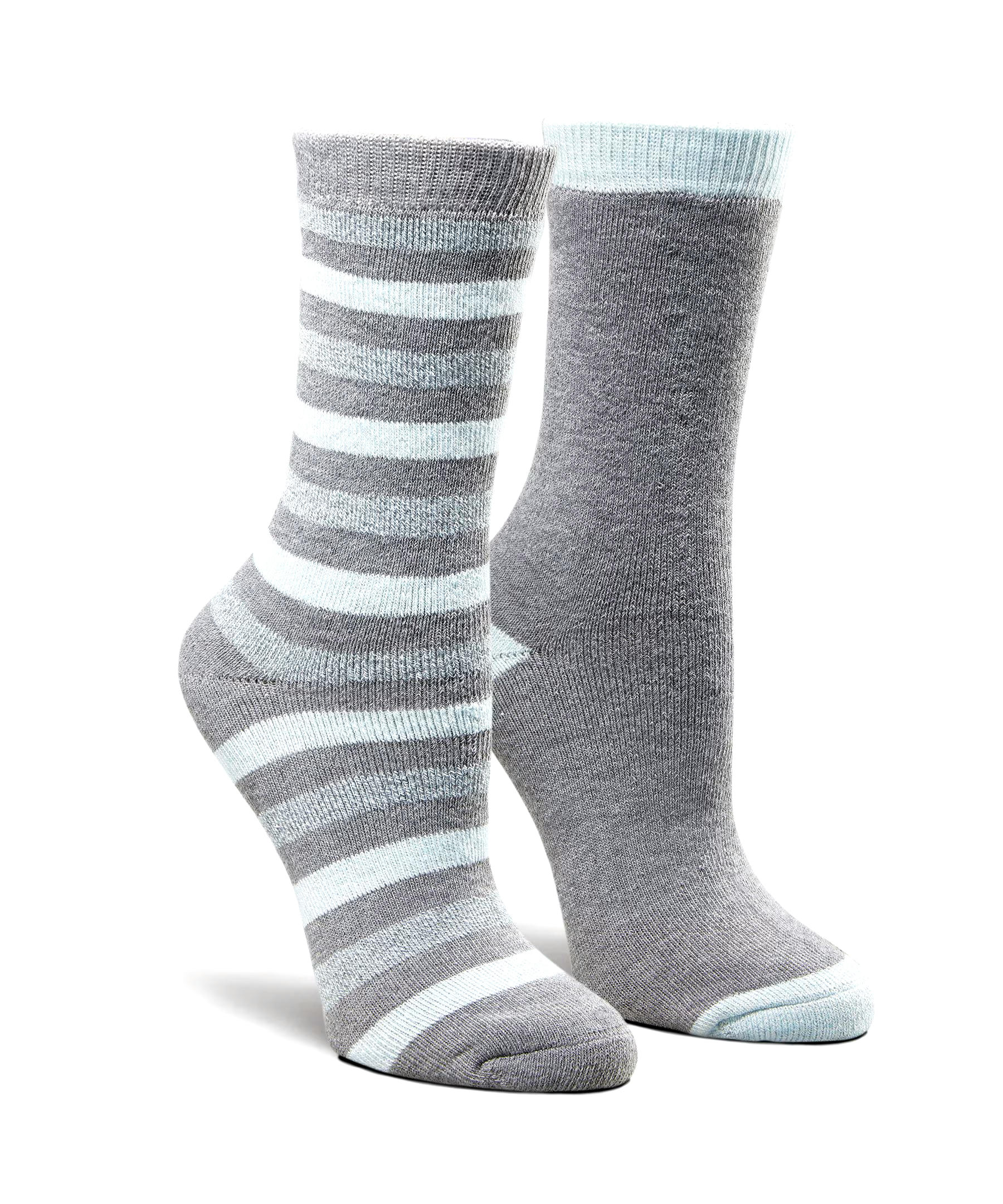 WindRiver Women's T-Max 2 Pack Outdoor Striped Crew Socks