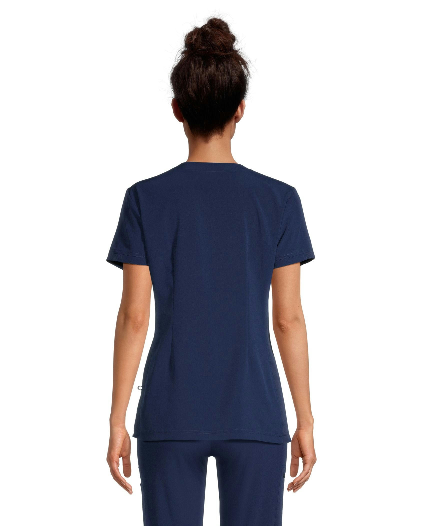 Scrubletics Women's V Neck Racer Back Scrub Top - Black