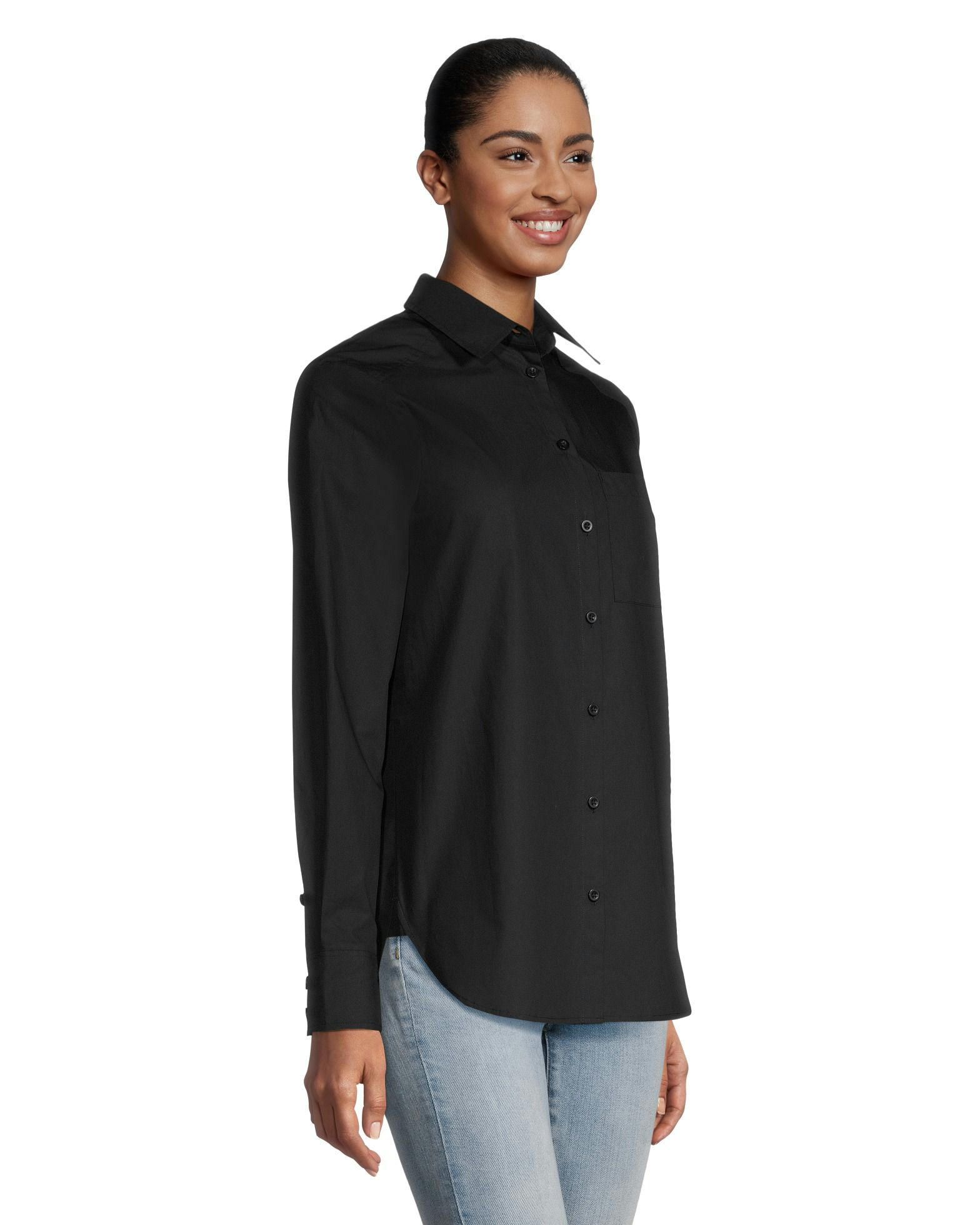 Denver Hayes Women's Semi Fit Button Up Long Sleeve Shirt