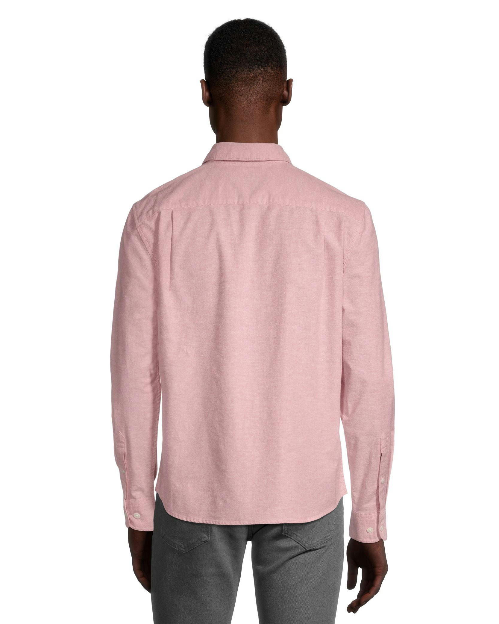 Denver Hayes Men's Modern Fit Long Sleeve Oxford Casual Shirt