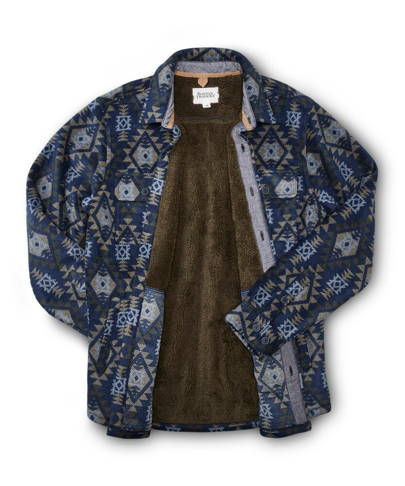 Boston Traders Men's Bonded Polar Plaid Shacket