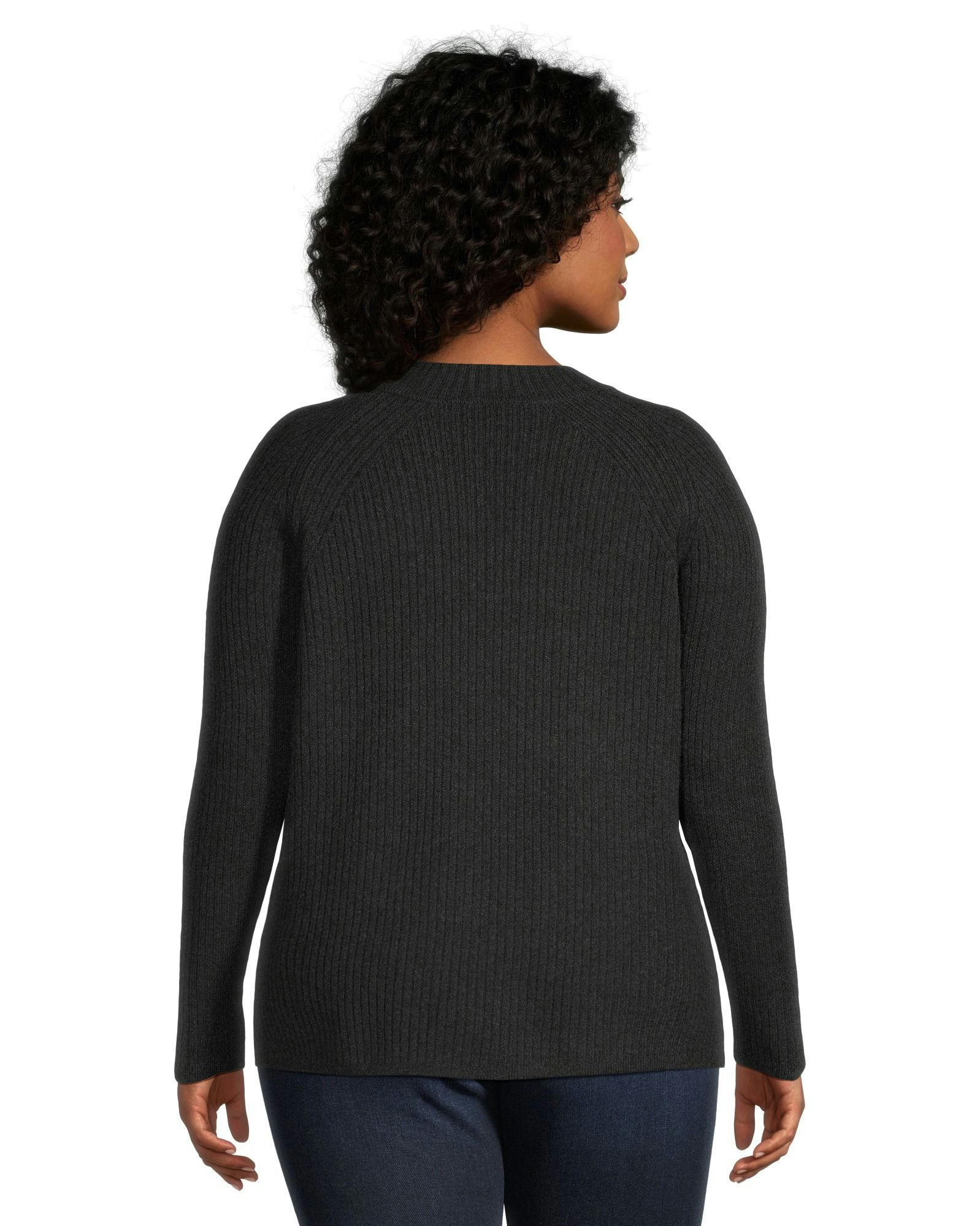 Denver Hayes Women's Semi Fitted Cozy Ribbed Crewneck Pullover