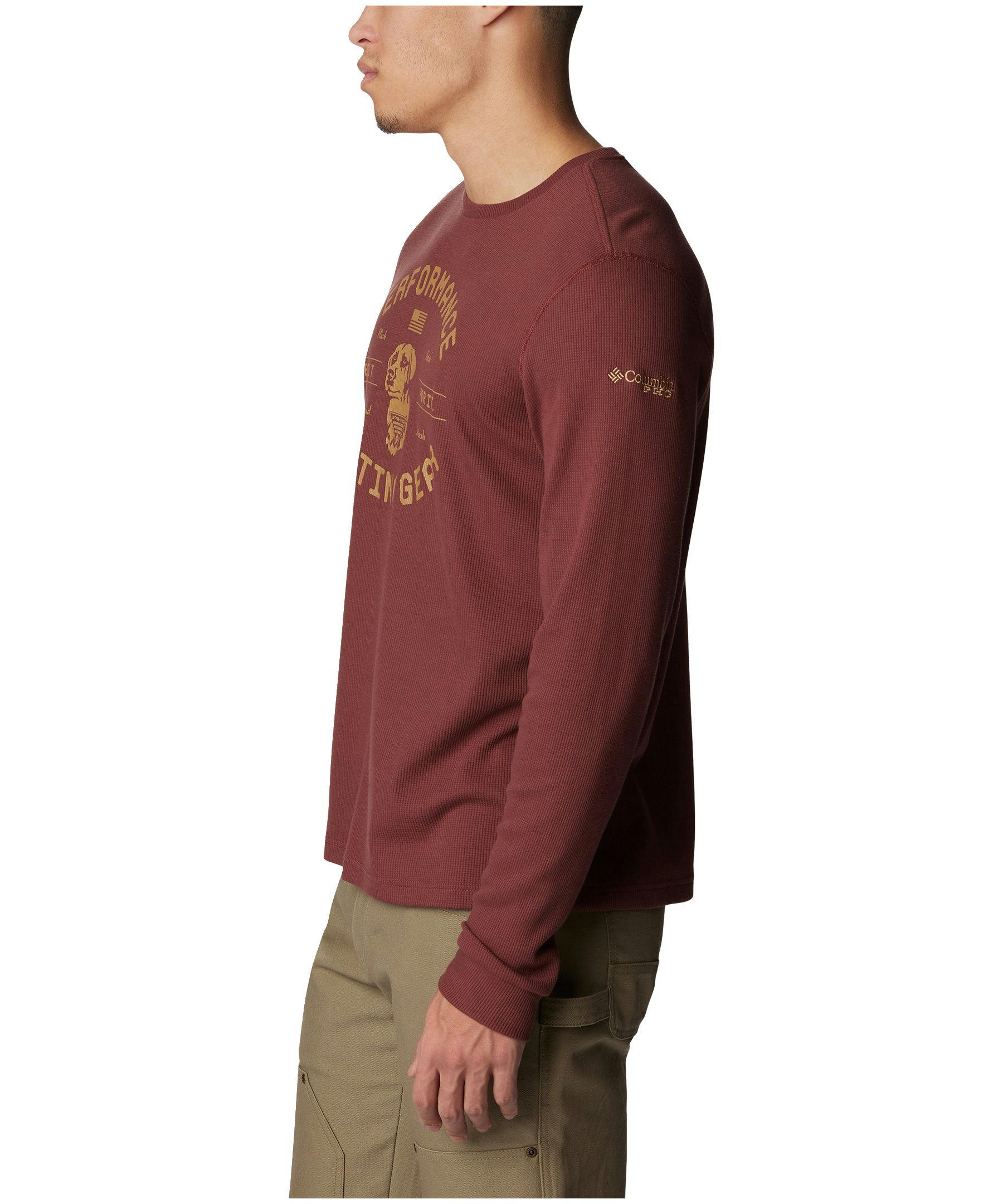 Columbia Men's Built For It Performance Hunting Gear Long Sleeve Waffle T Shirt