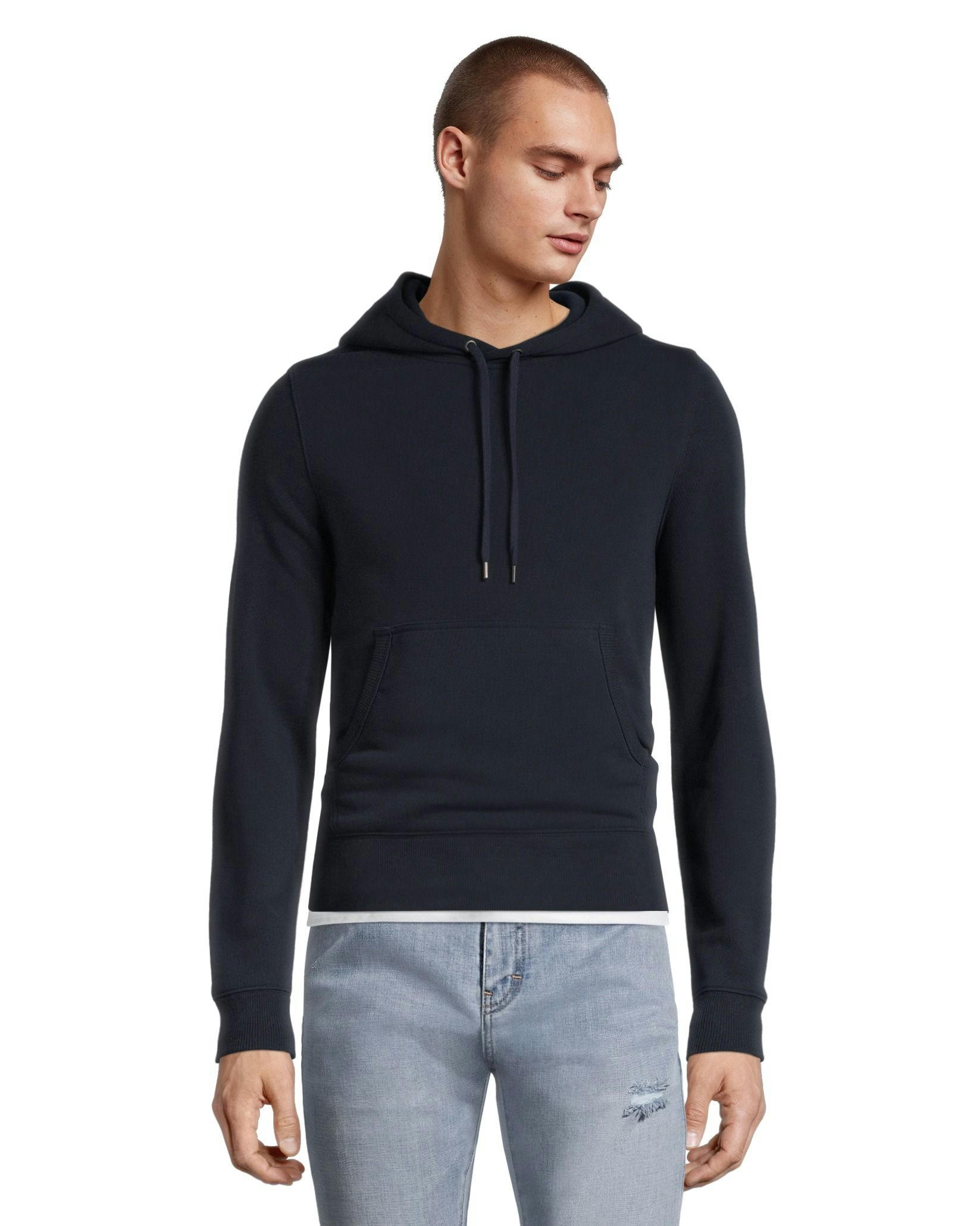 Denver Hayes Men's Fleece Long Sleeve Full Zip Kangaroo Pocket Hoodie