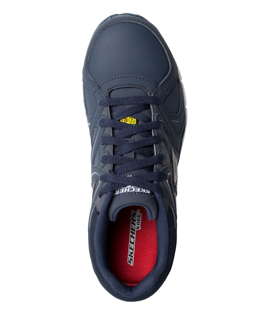 Skechers Work Men's Aluminum Toe Steel Plate SD Slip Resistant Athletic Shoes - Navy