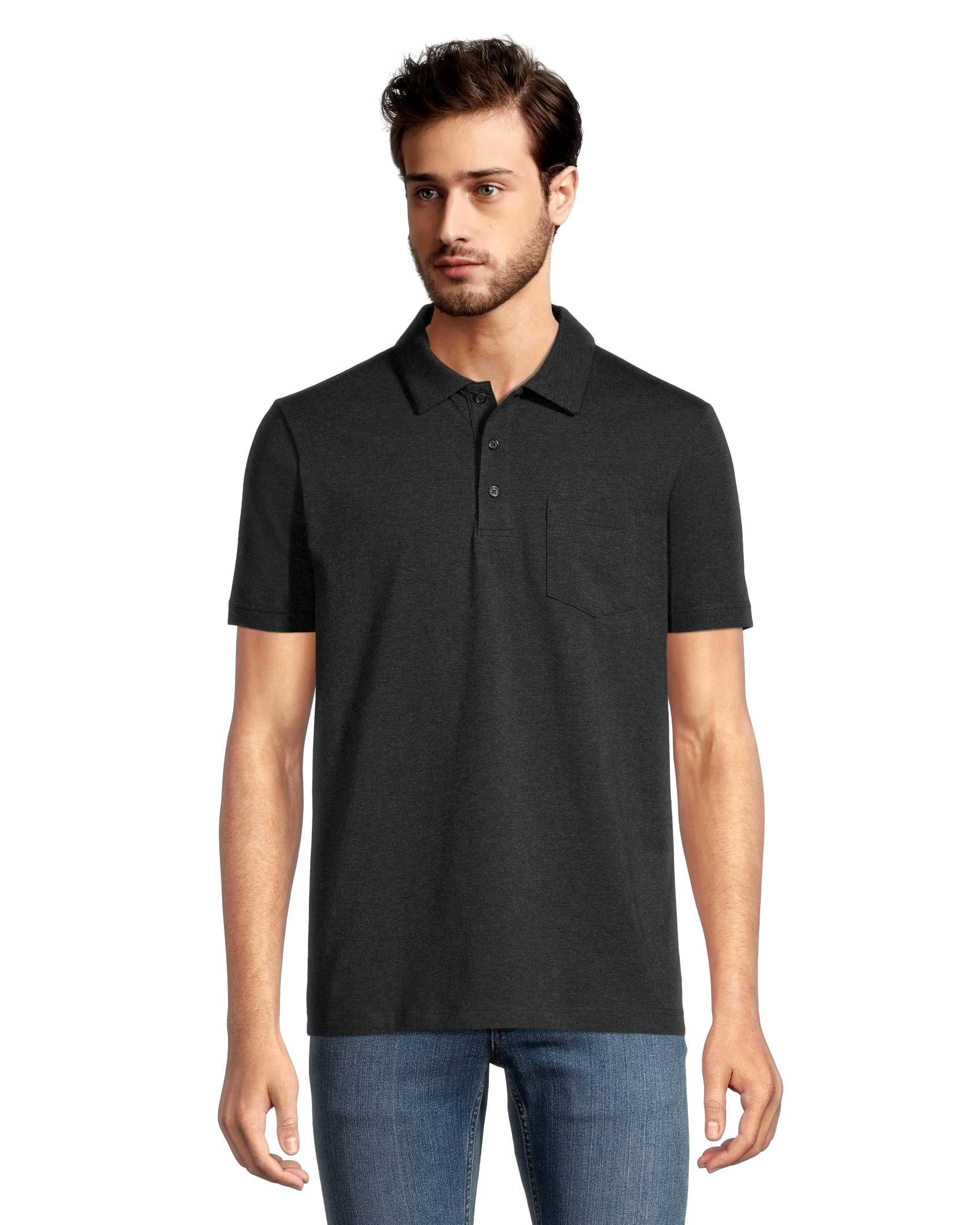 Denver Hayes Men's Modern Fit Stretch Polo Shirt