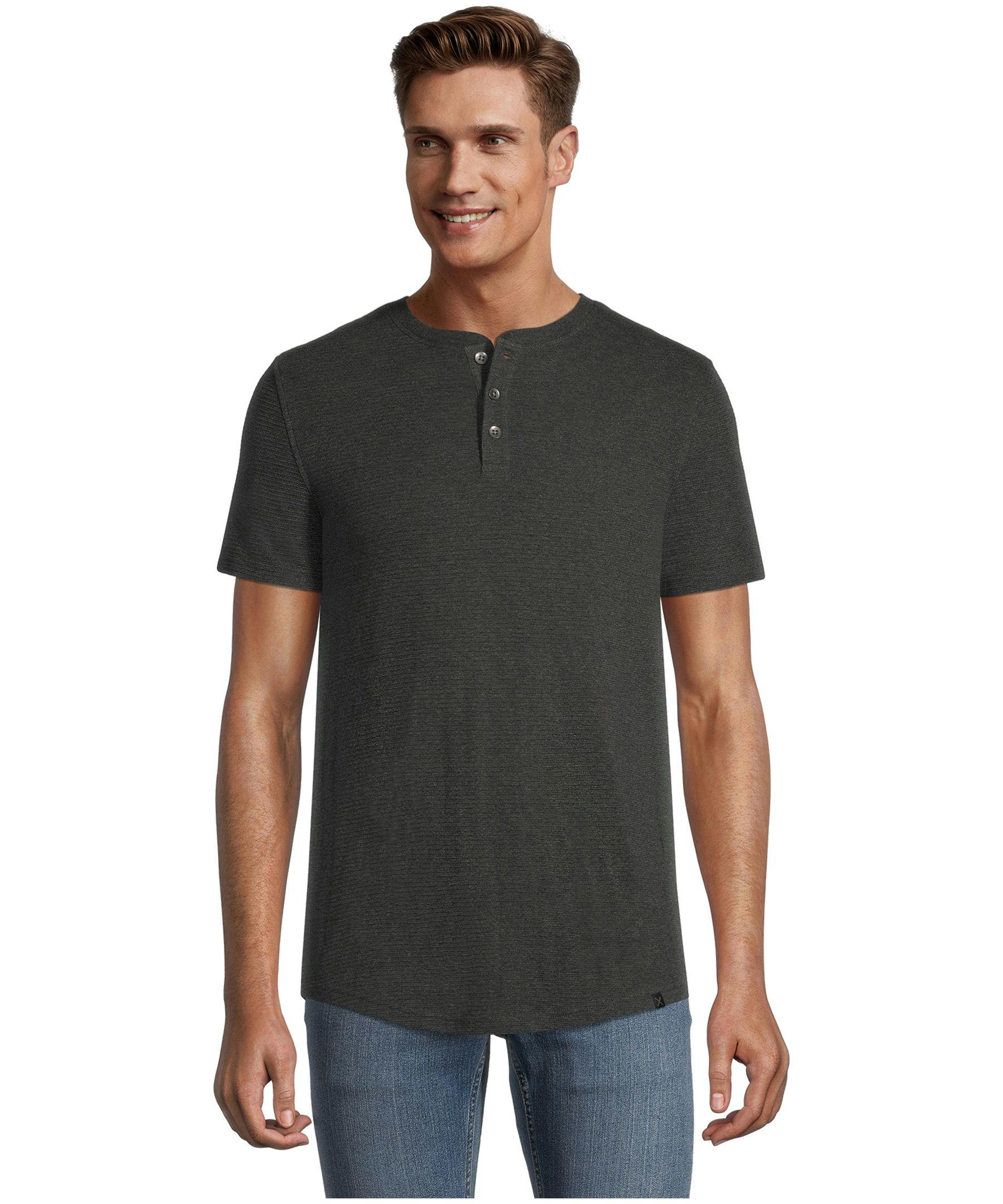 Men's Short Sleeve Modern Fit Ottoman Henley Shirt