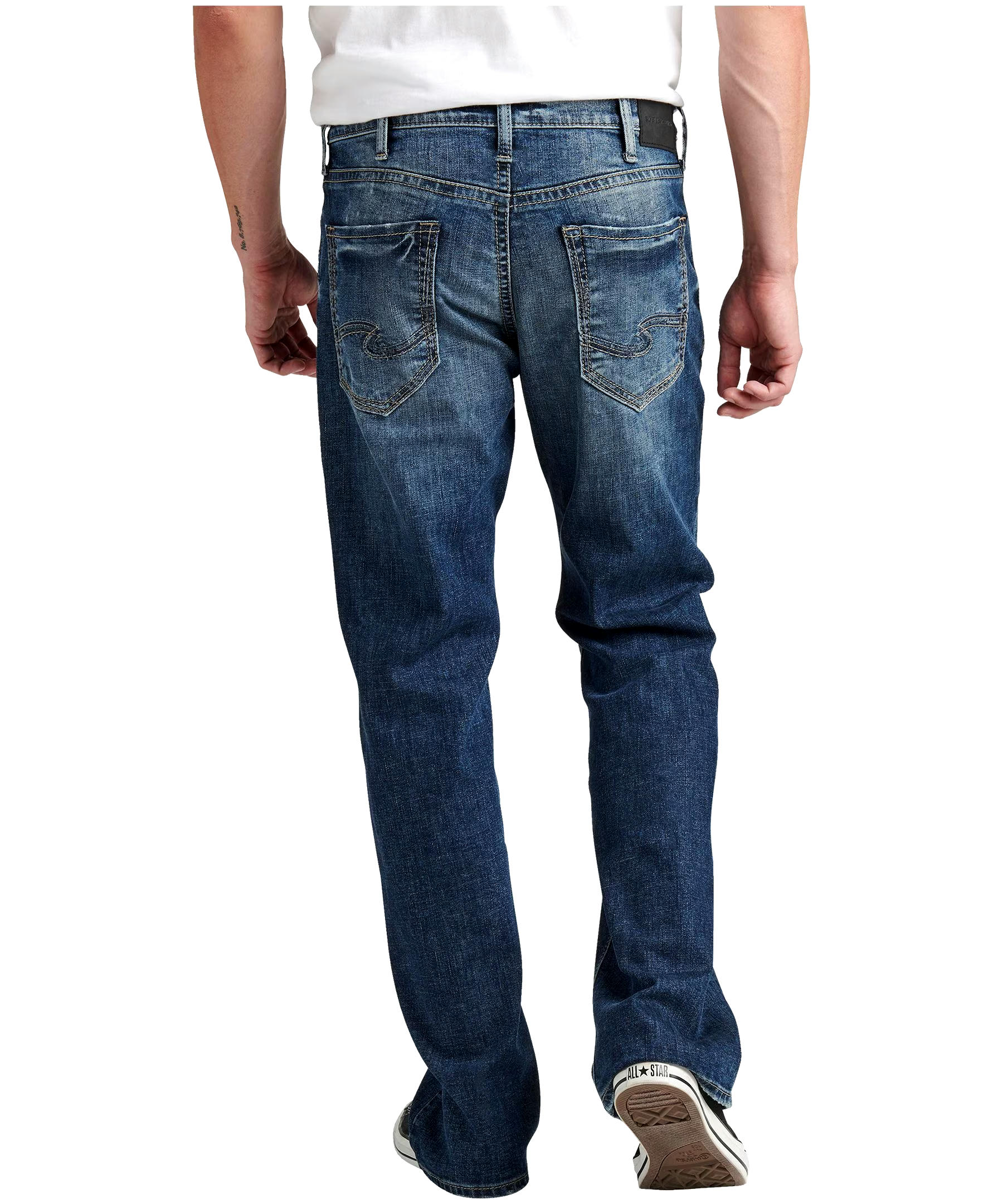 Silver Men's Zac Relaxed Fit Straight Leg Comfort Stretch Denim Jeans