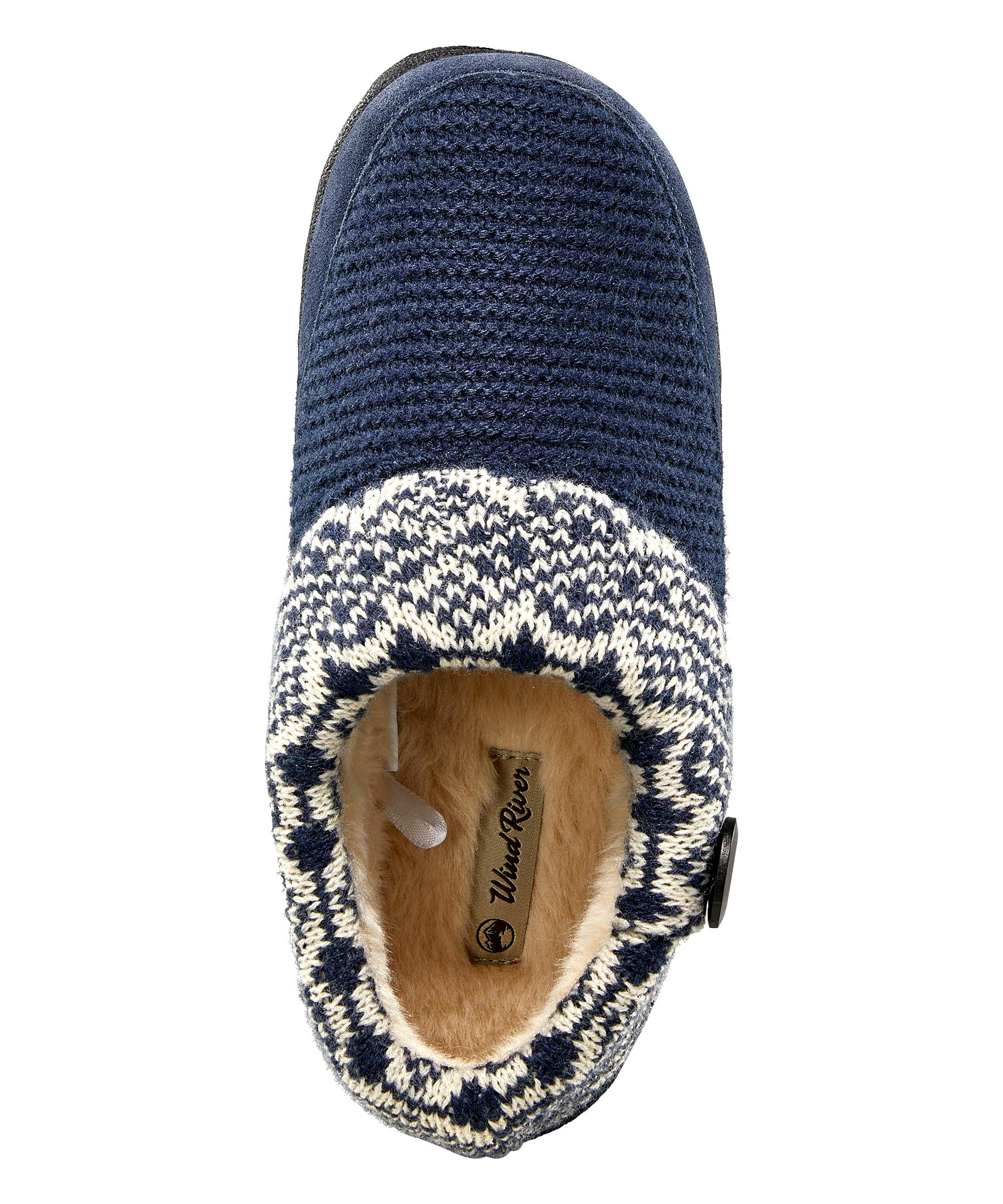 WindRiver Women's Waffle Knit Sweater Clog Slippers