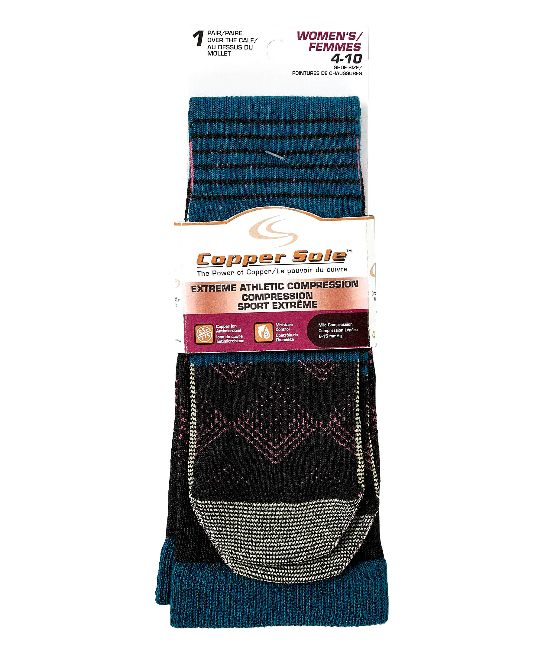 Copper Sole Women's Compression Over The Calf Socks