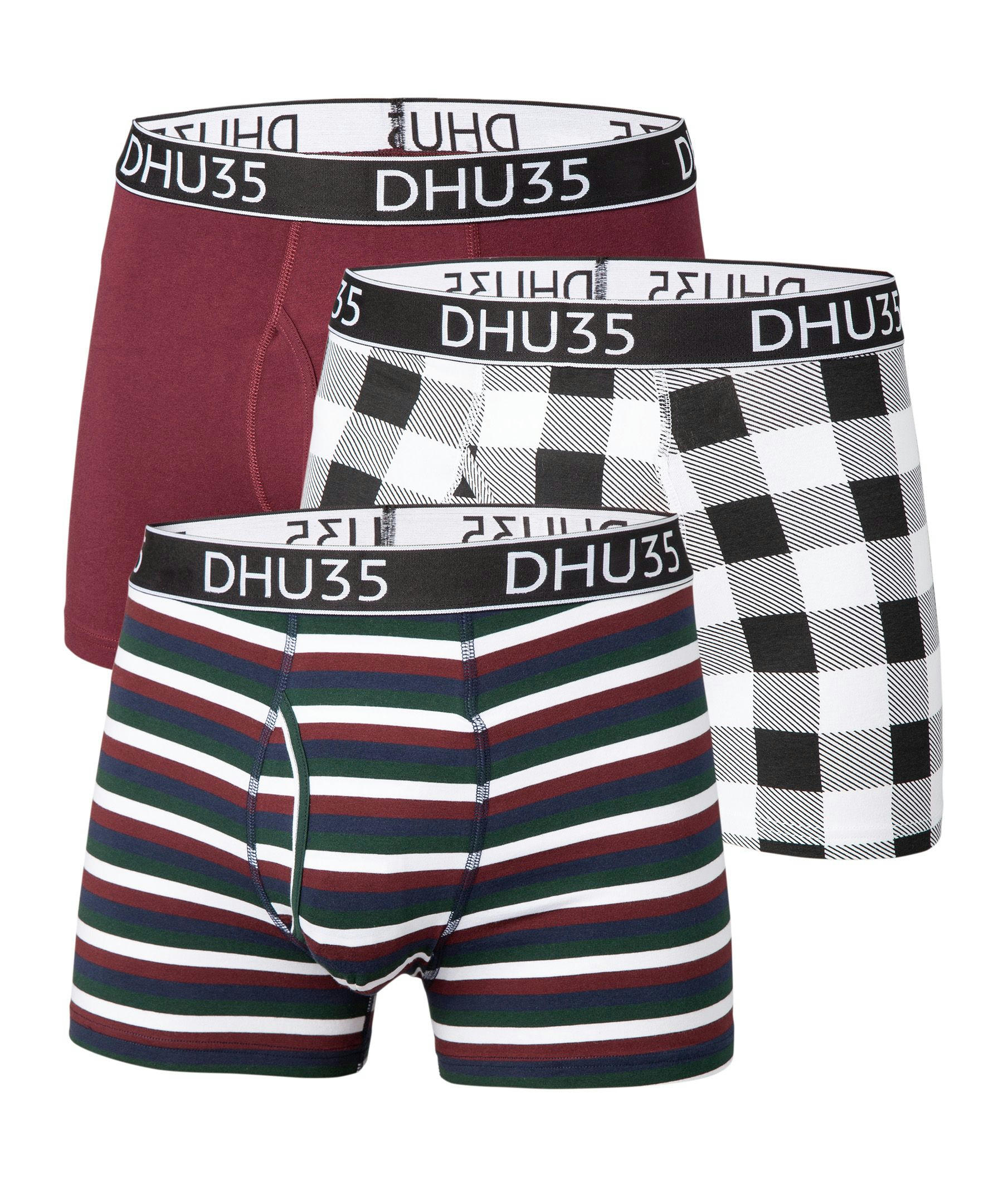 Denver Hayes Men's 3 Pack X-Mas Cotton Stretch Boxer Brief Underwear