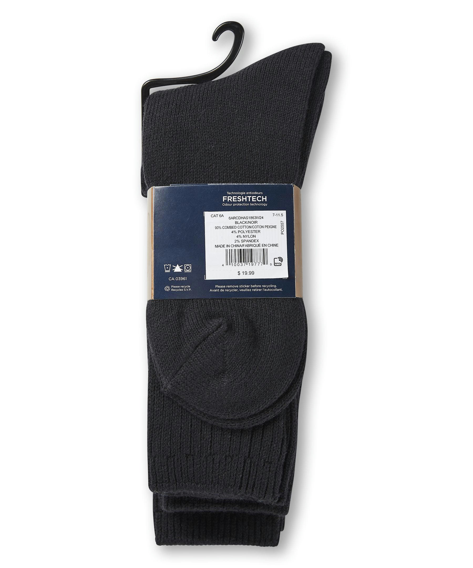 Denver Hayes Men's Casual Rib Socks, 3 Pack